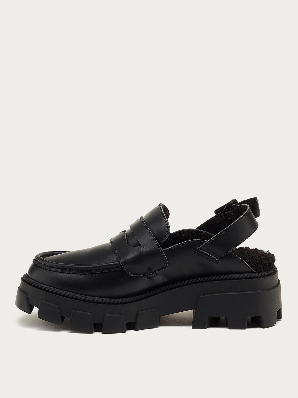 Bowery Black Lug Sole Loafer