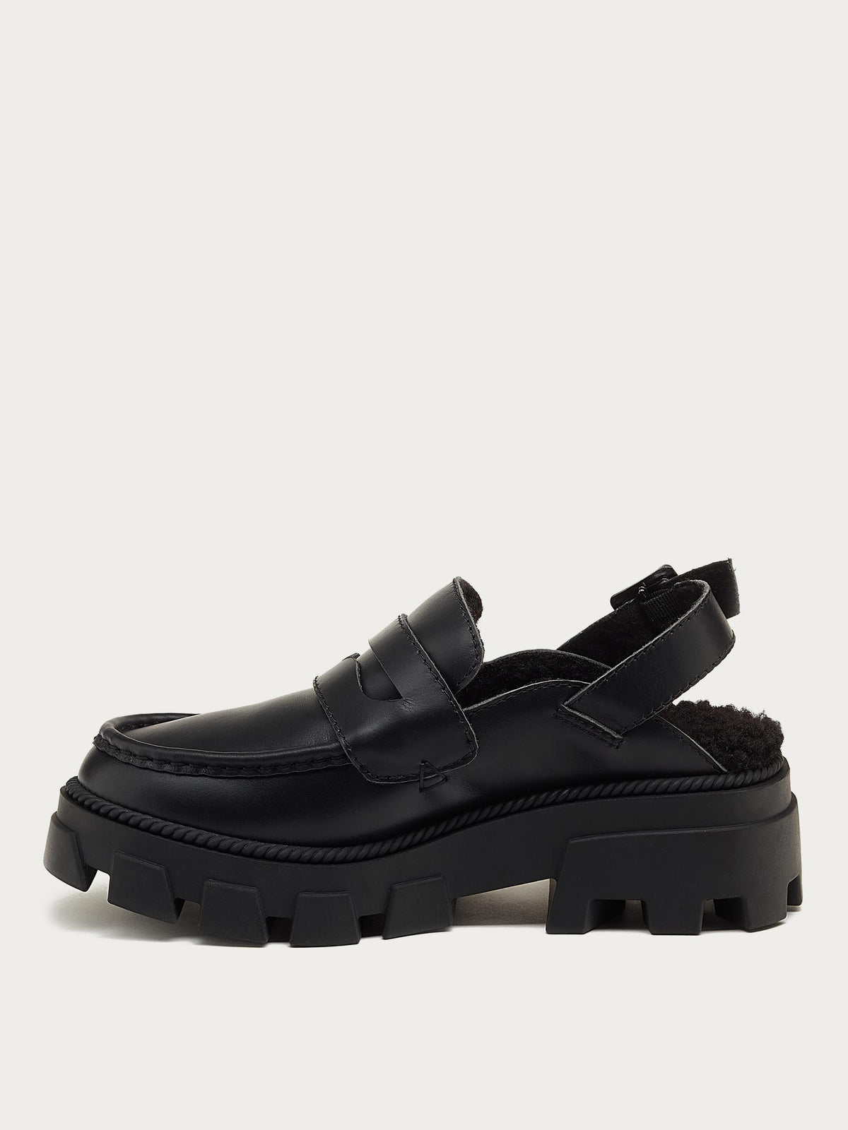 Bowery Black Lug Sole Loafer