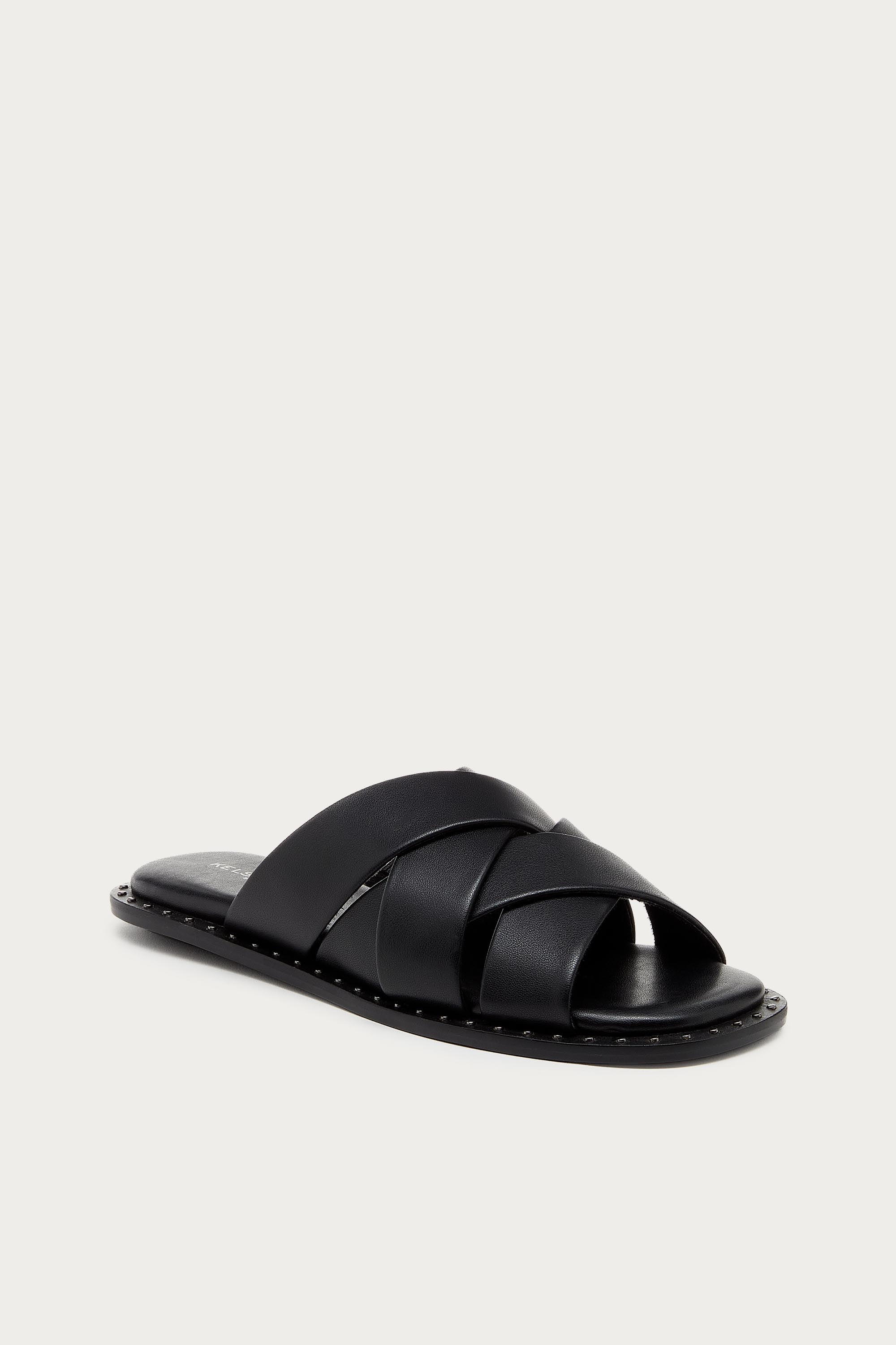 Bravo Black Leather Sandal