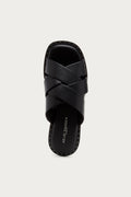 Bravo Black Leather Sandal