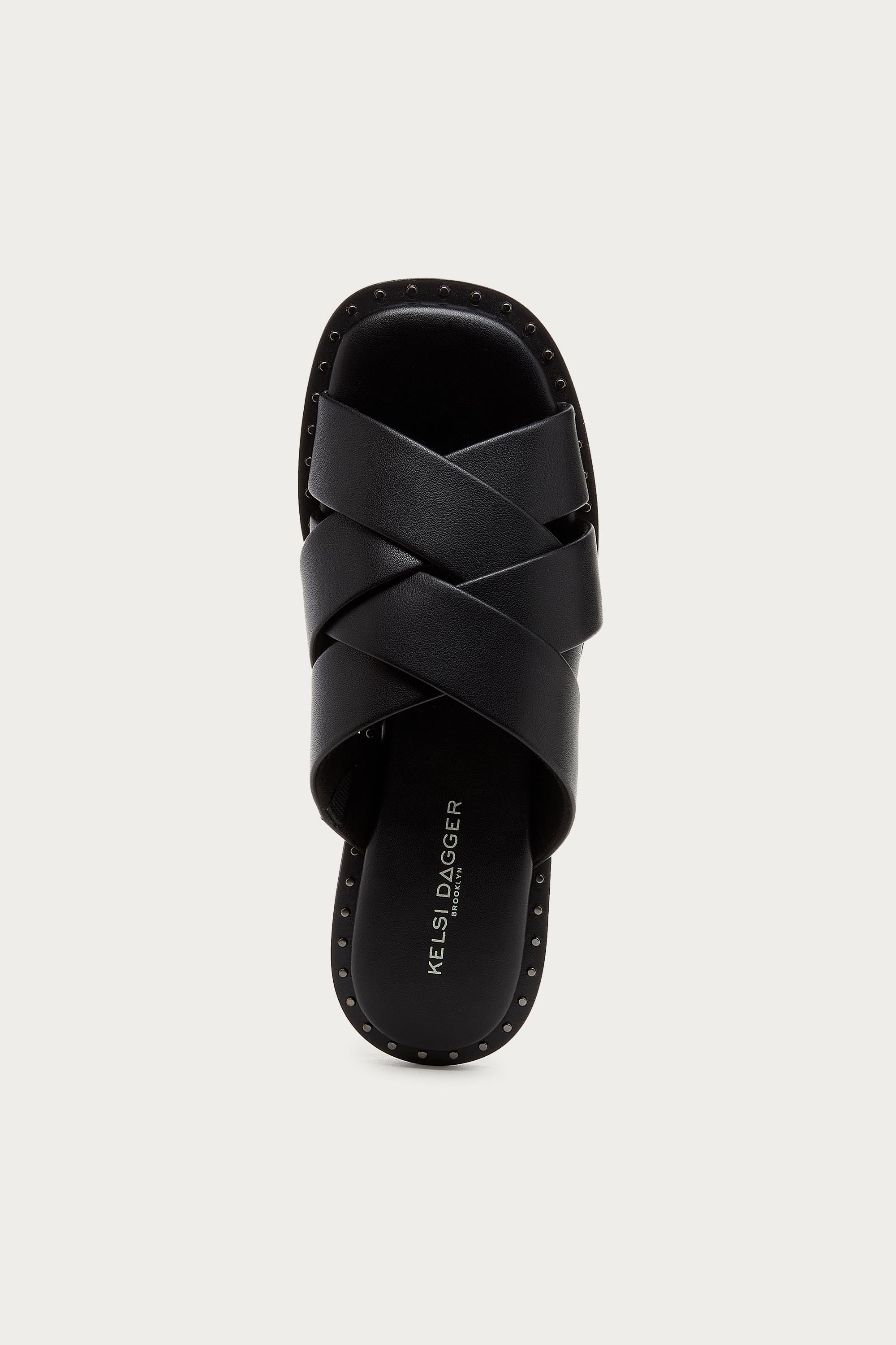 Bravo Black Leather Sandal