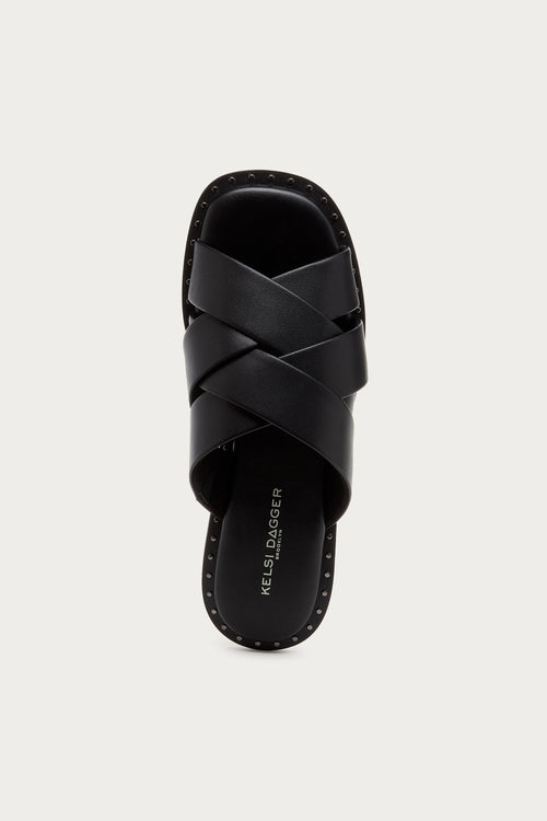 Bravo Black Leather Sandal