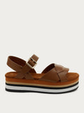 Breeze Peanut Tricolor Platform Sandals