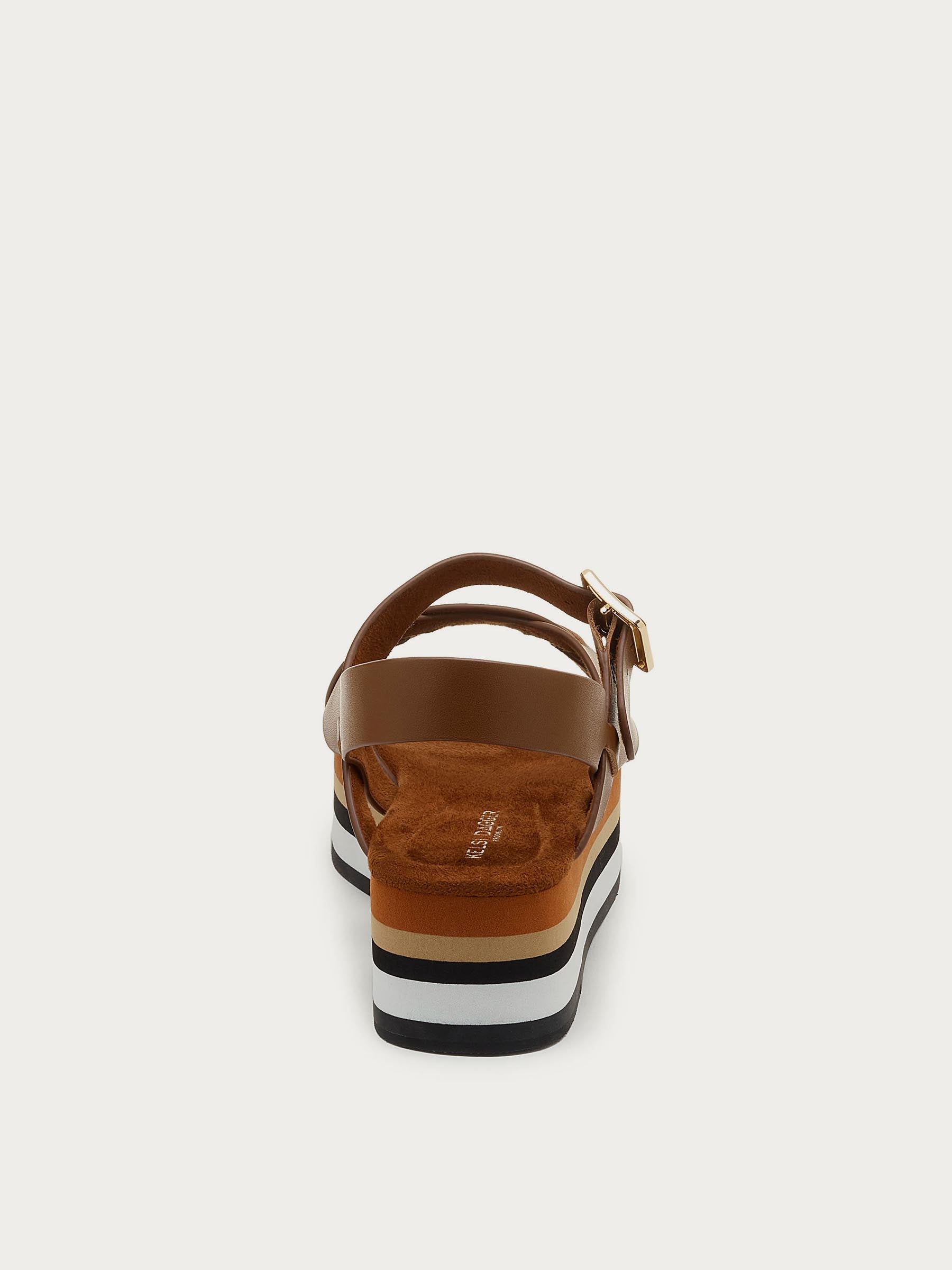 Breeze Peanut Tricolor Platform Sandals
