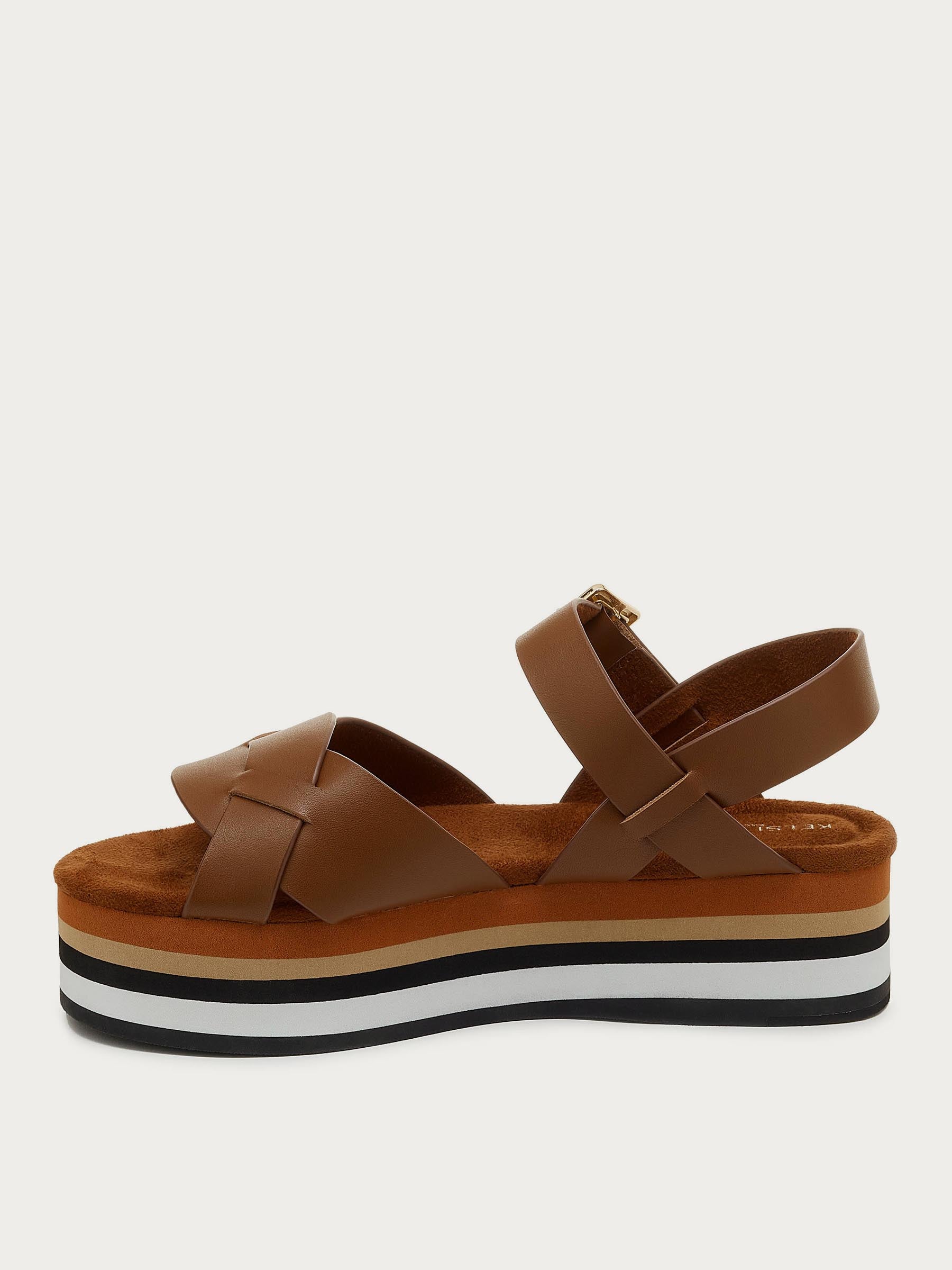 Breeze Peanut Tricolor Platform Sandals
