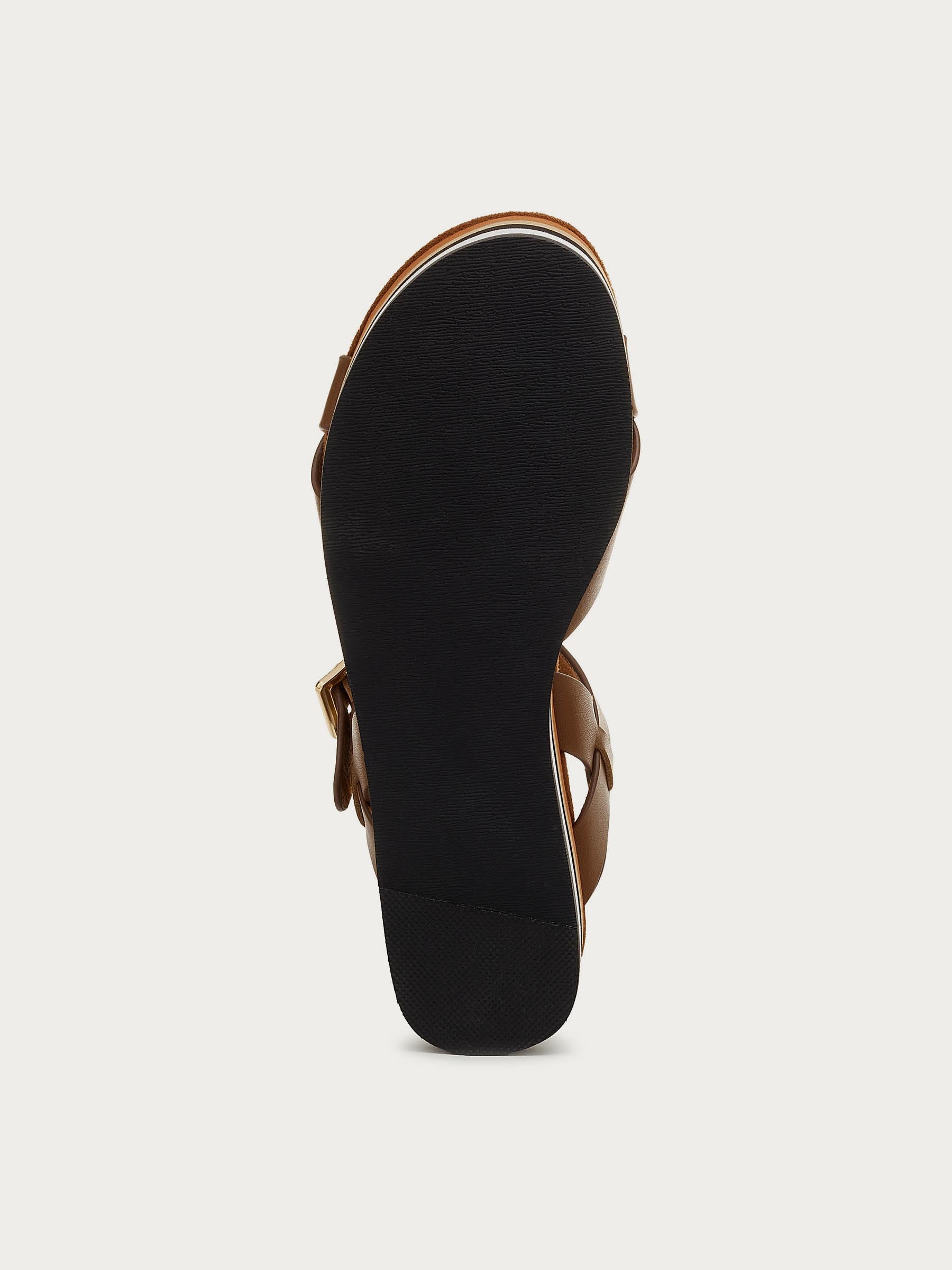Breeze Peanut Tricolor Platform Sandals