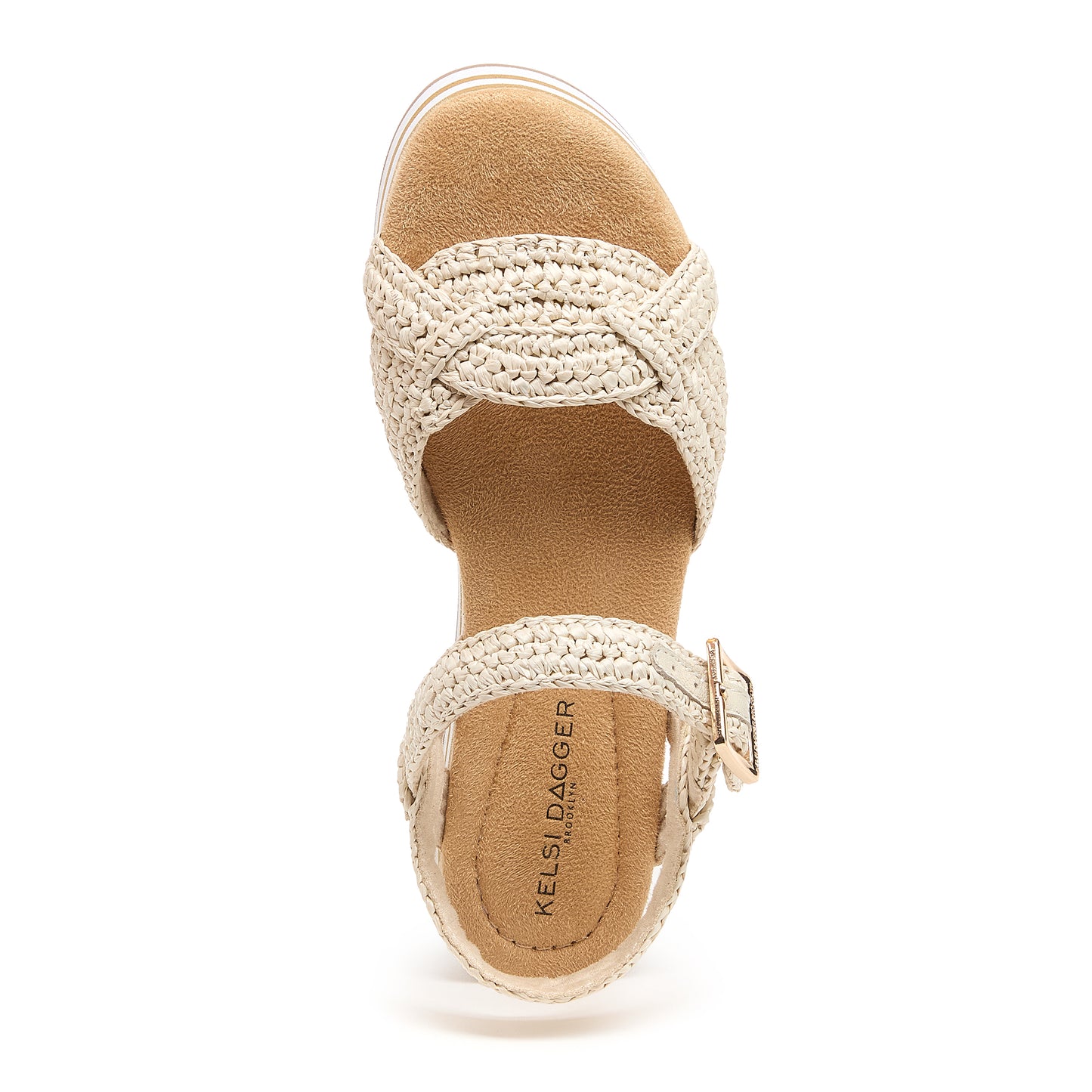 Kelsi Dagger Women's Breeze Raffia Platform Sandal in Shell