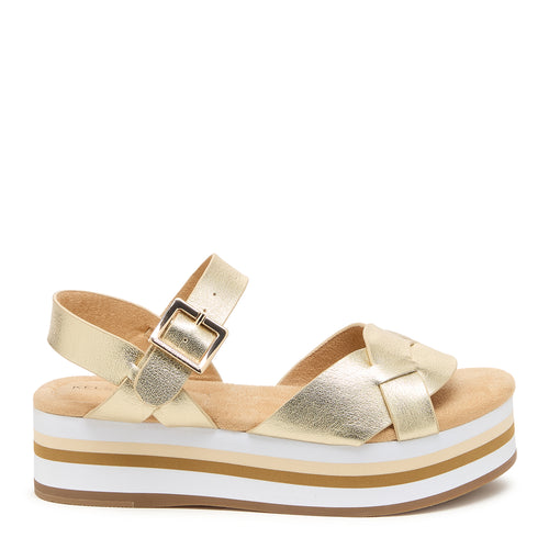 Breeze Light Gold Platform Sandals