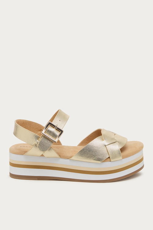 Breeze Light Gold Platform Sandals