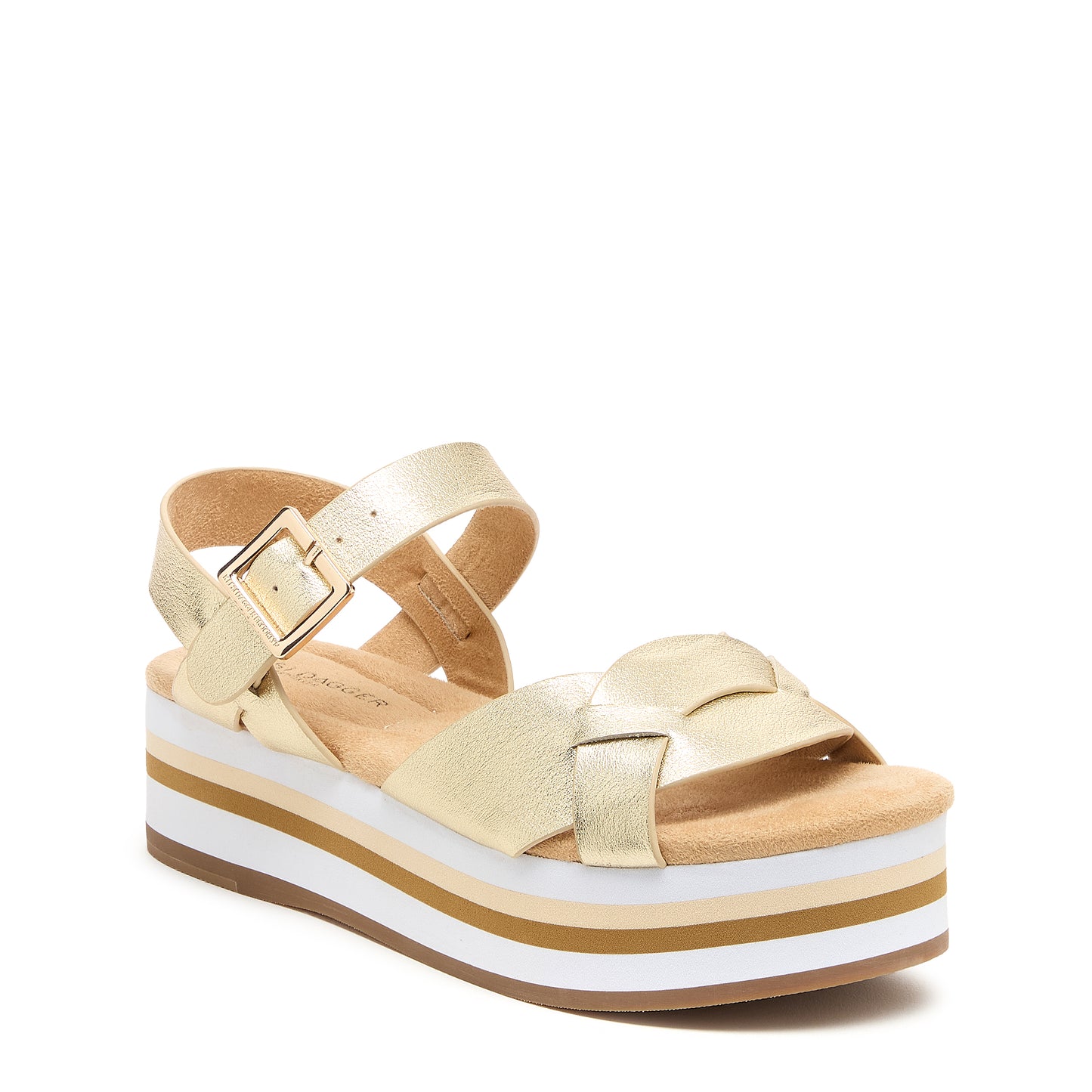 Kelsi Dagger Women's Breeze Light Gold Platform Sandal
