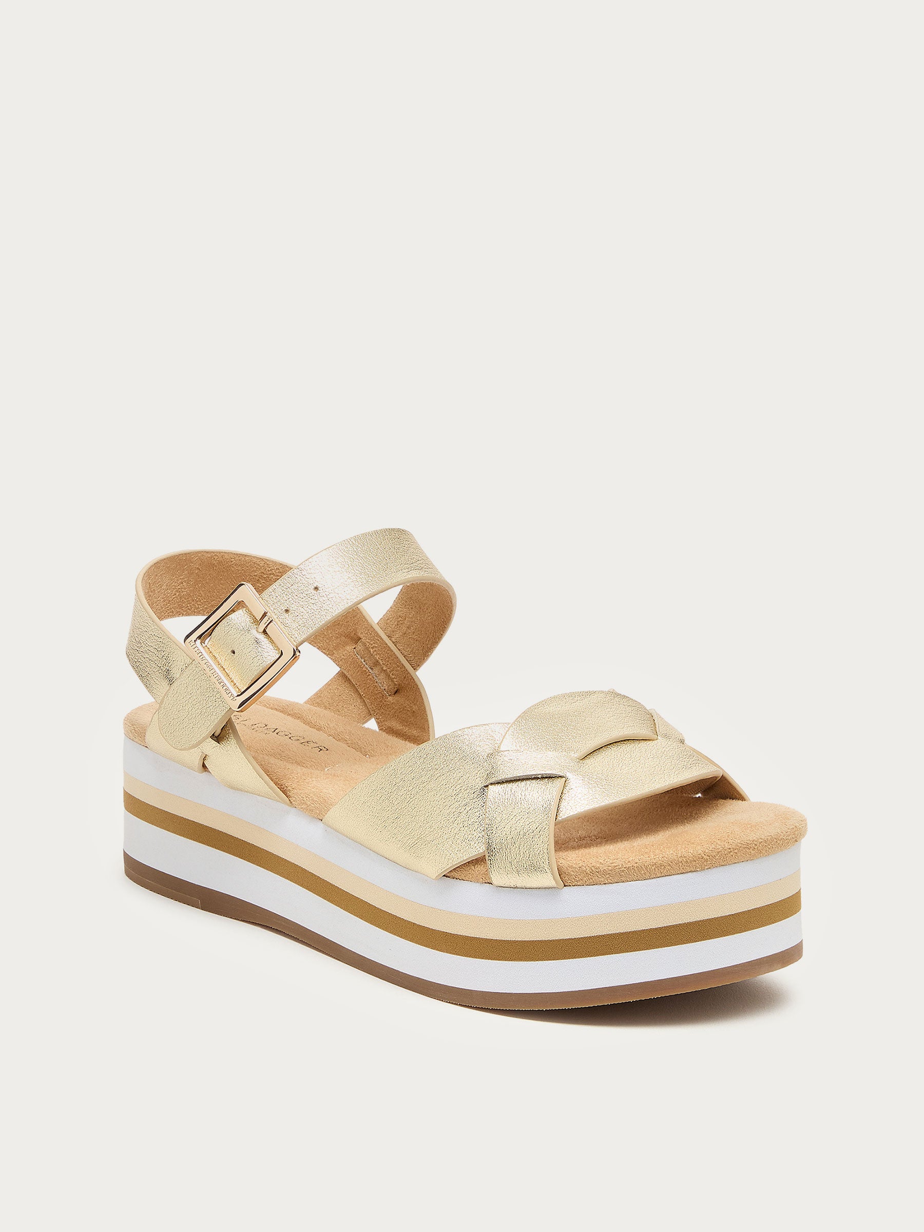 Breeze Light Gold Platform Sandals