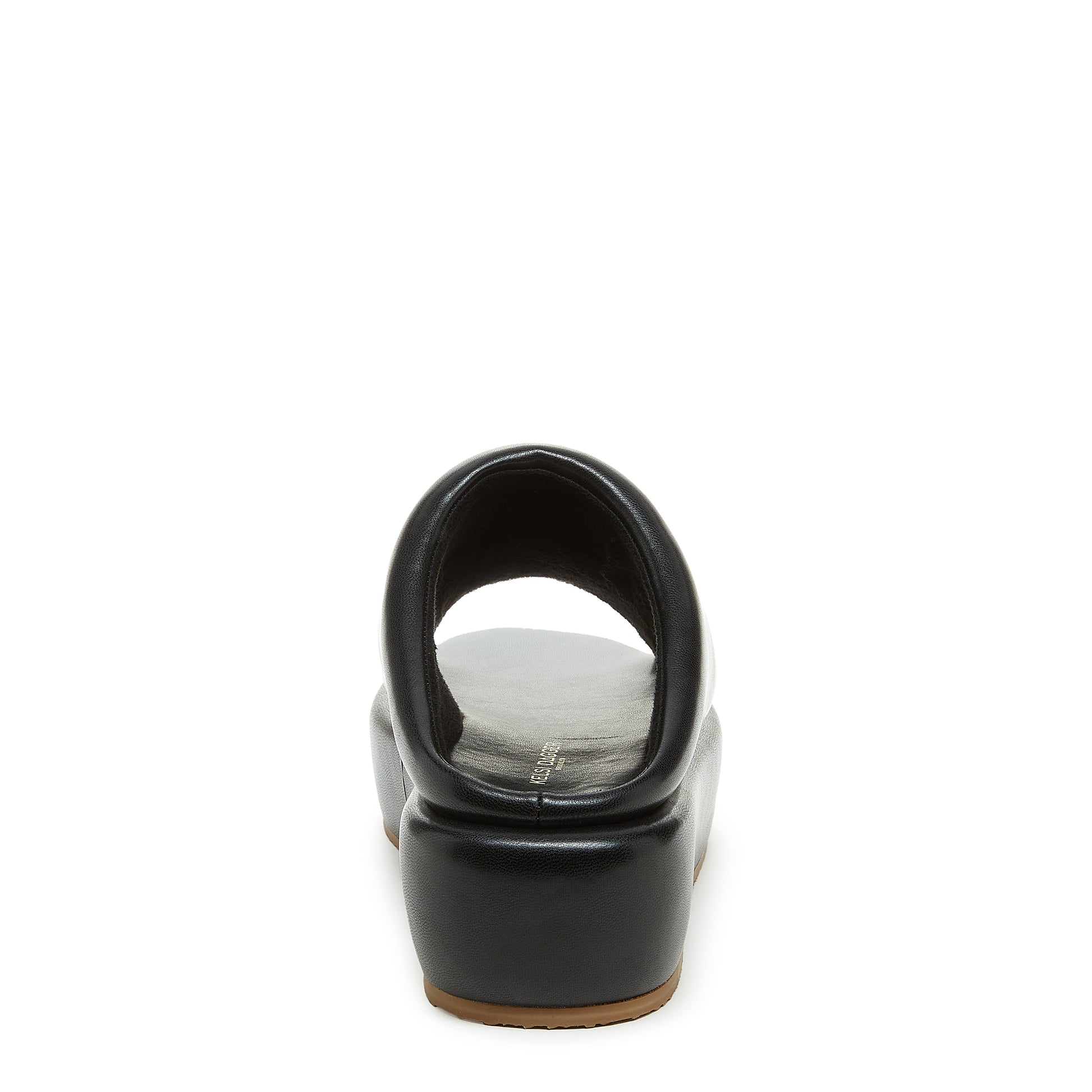 Bubble Black Platform Sandals | Vegan leather women's platform slide sandal for everyday wear