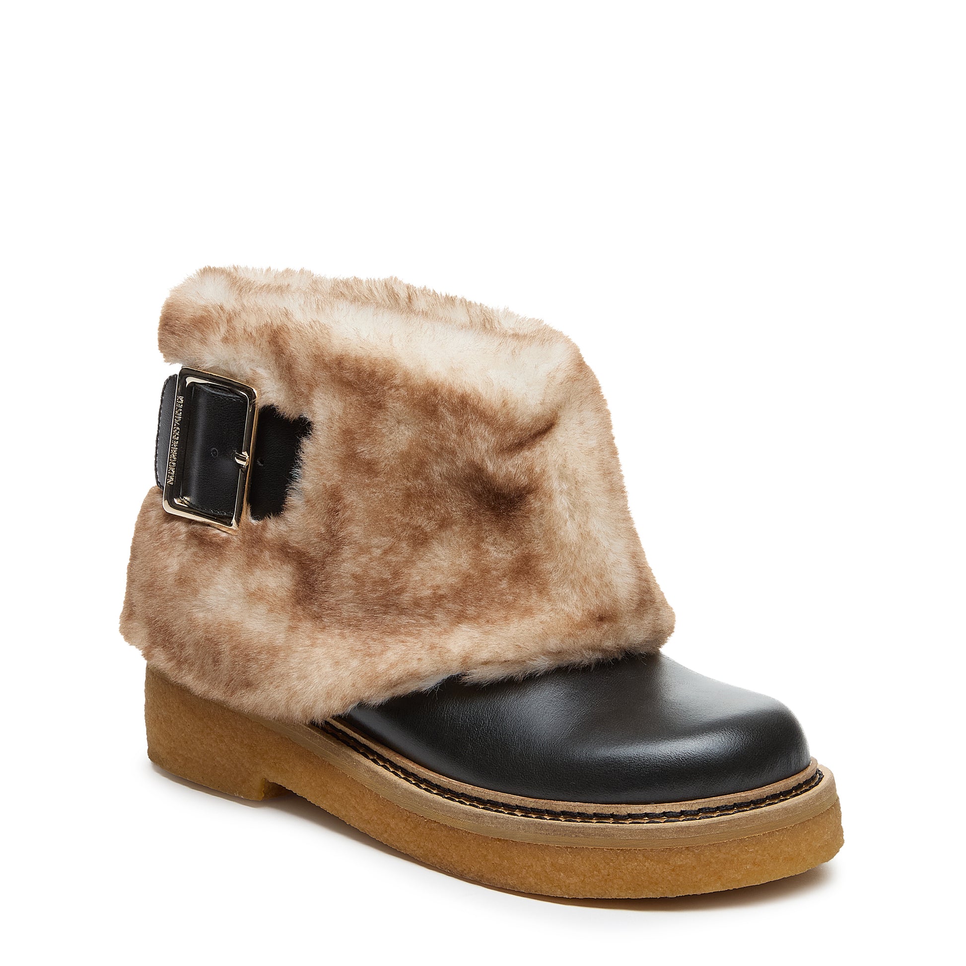 Kelsi Dagger Women's Calvin Cuffed Black Boots - Faux Fur