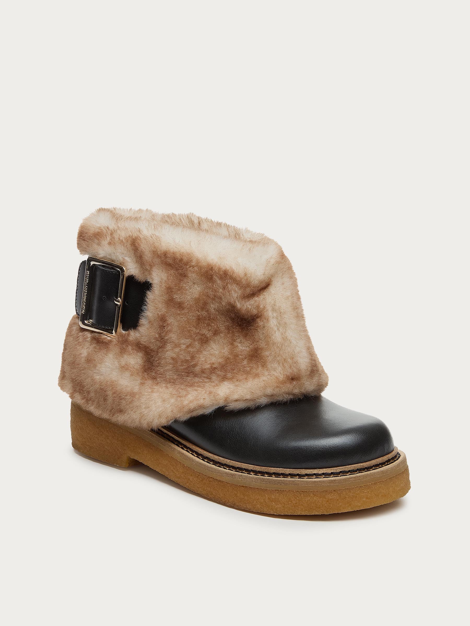 Calvin Cuffed Black Boots
