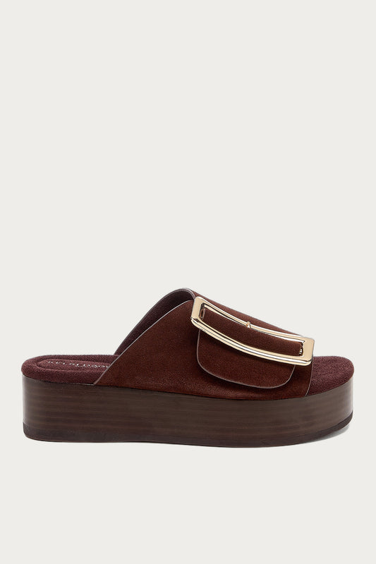 Dover Warm Brown Platform Sandals