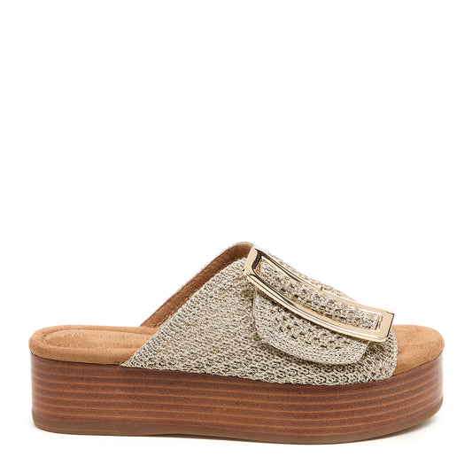 Dover Crochet Mesh Platform Sandals