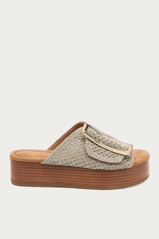 Dover Crochet Mesh Platform Sandals