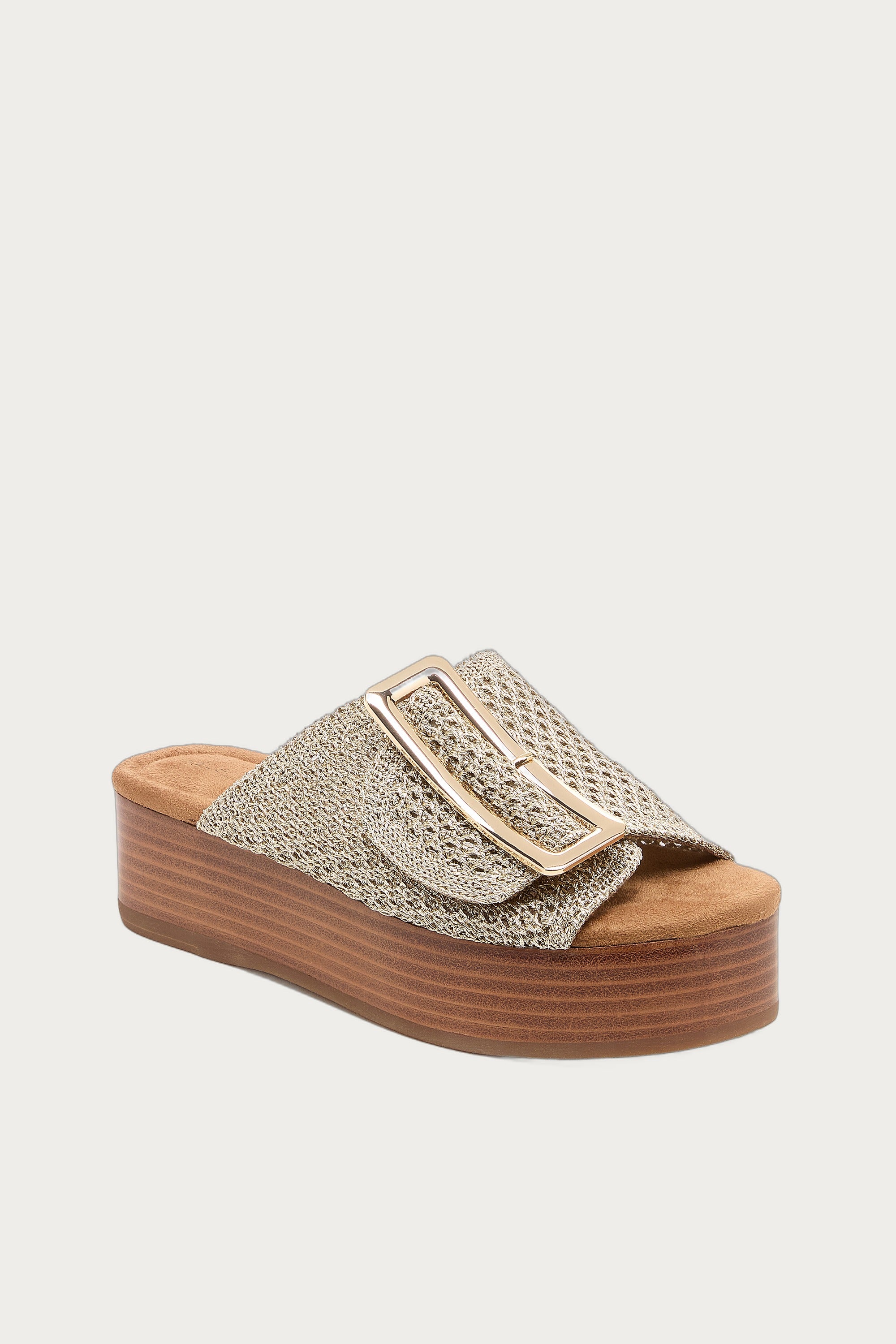 Dover Crochet Mesh Platform Sandals