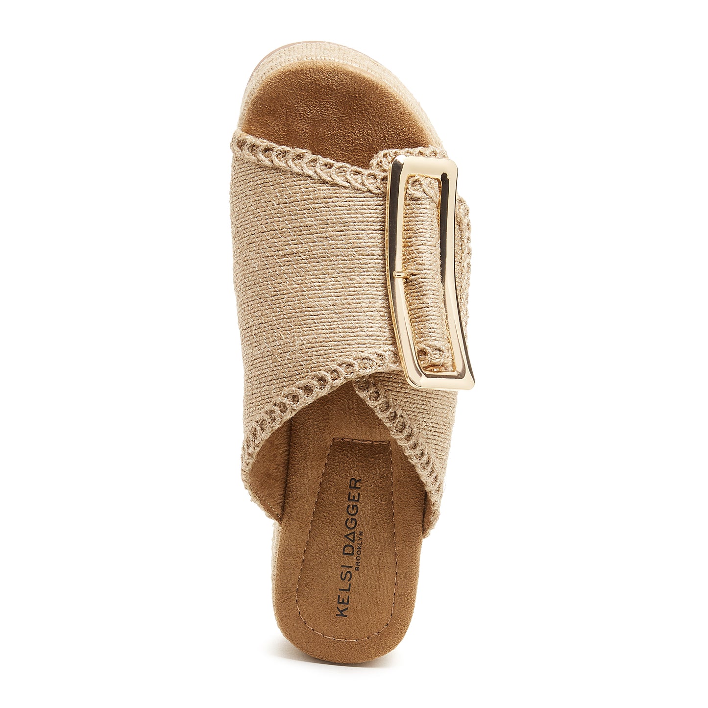 dover jute platform sandals, close up of jute upper texture, Kelsi Dagger Brooklyn