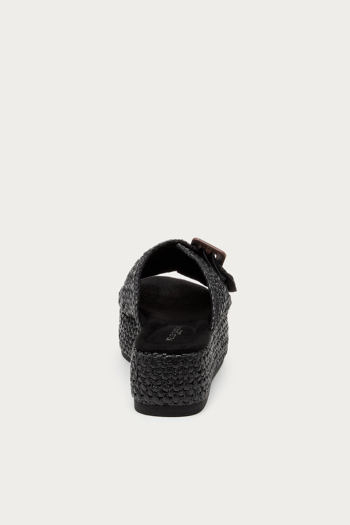 Dover Black Raffia Platform Sandals