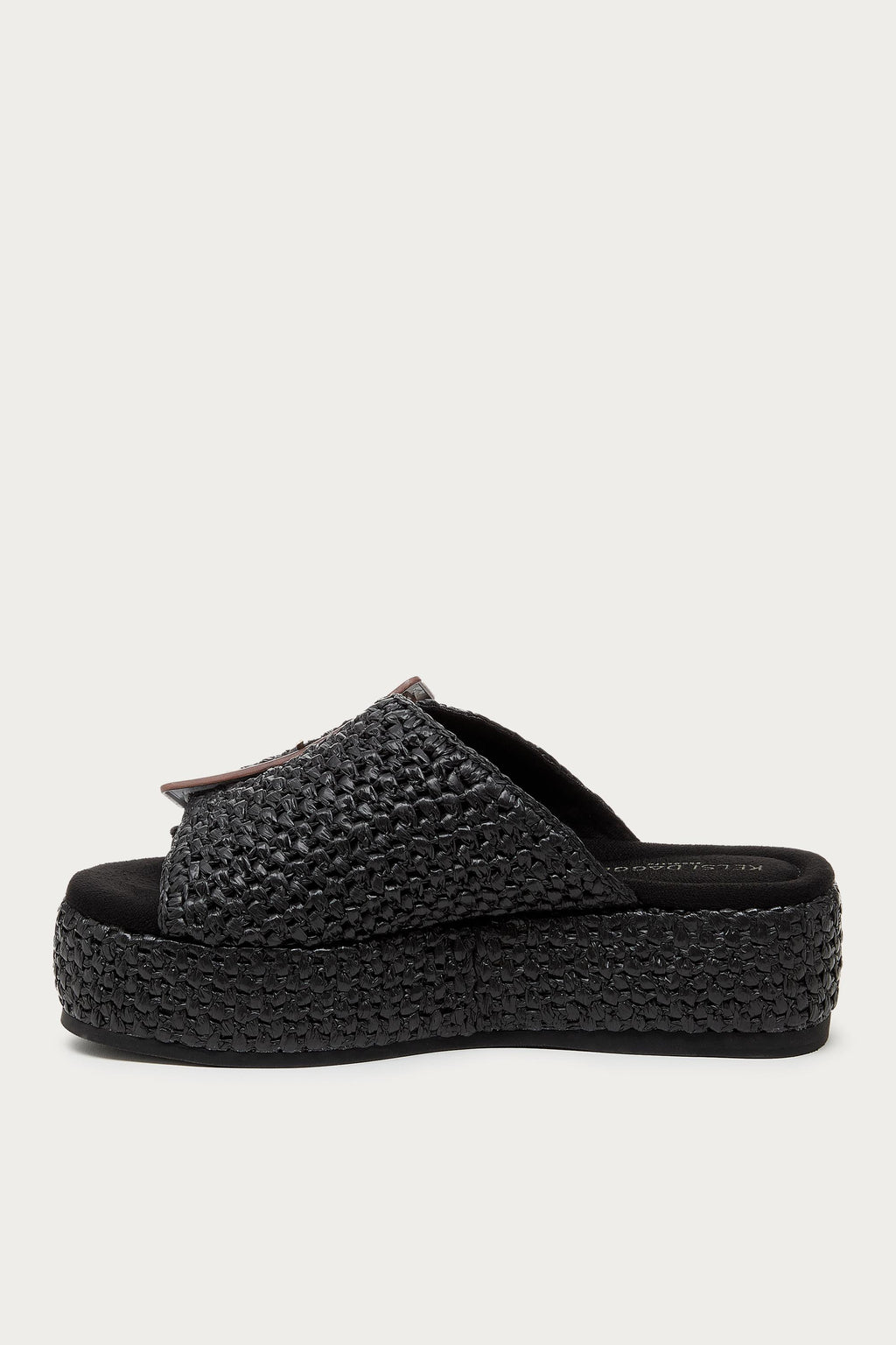 Dover Black Raffia Platform Sandals