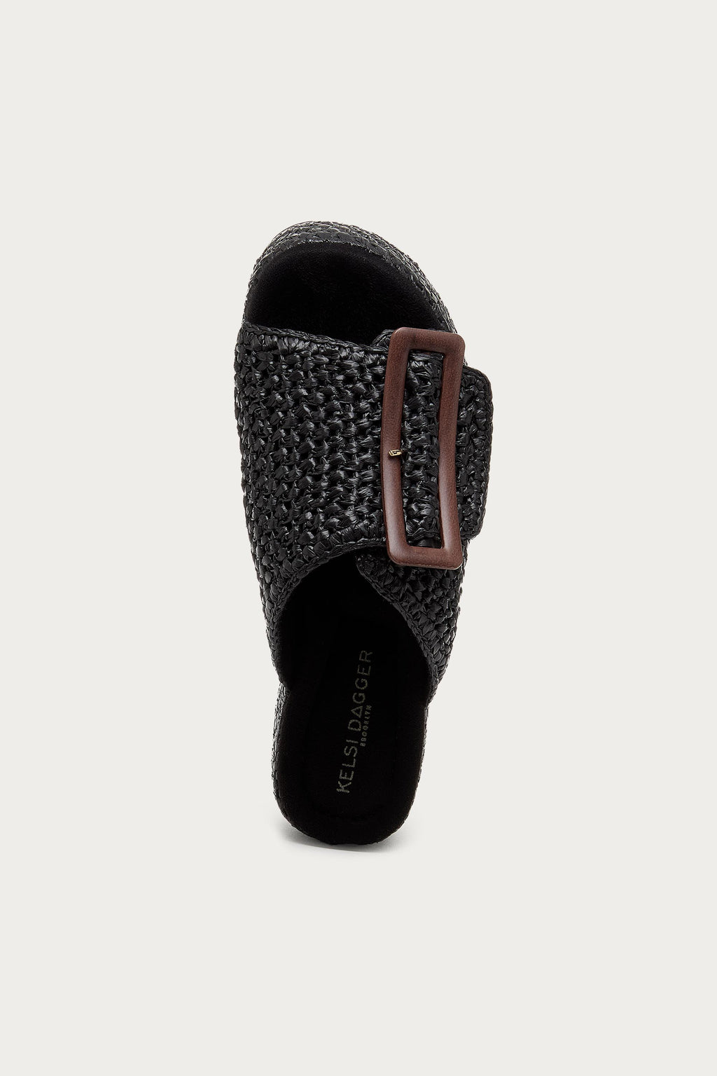 Dover Black Raffia Platform Sandals