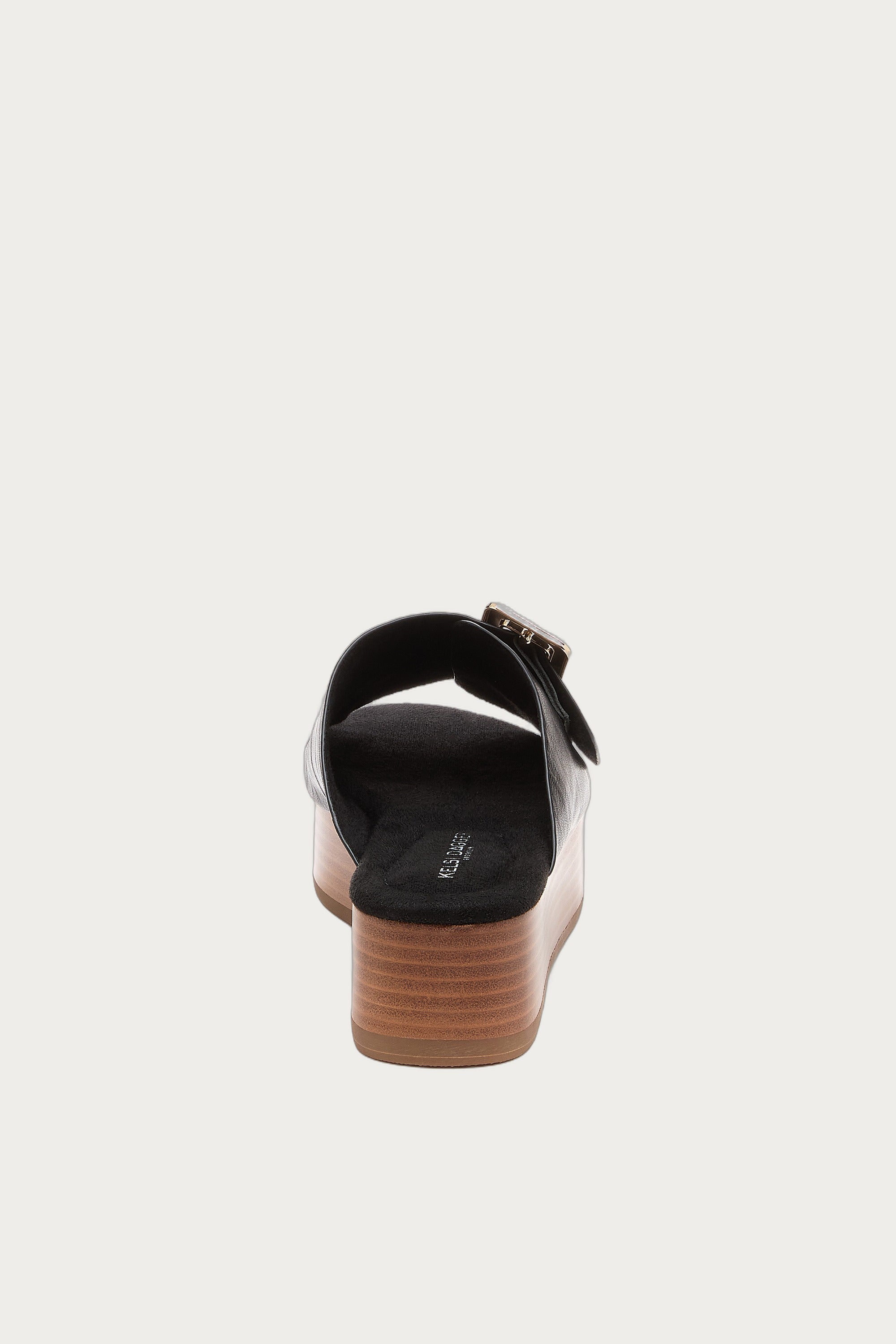 Dover Black Leather Platform Sandals