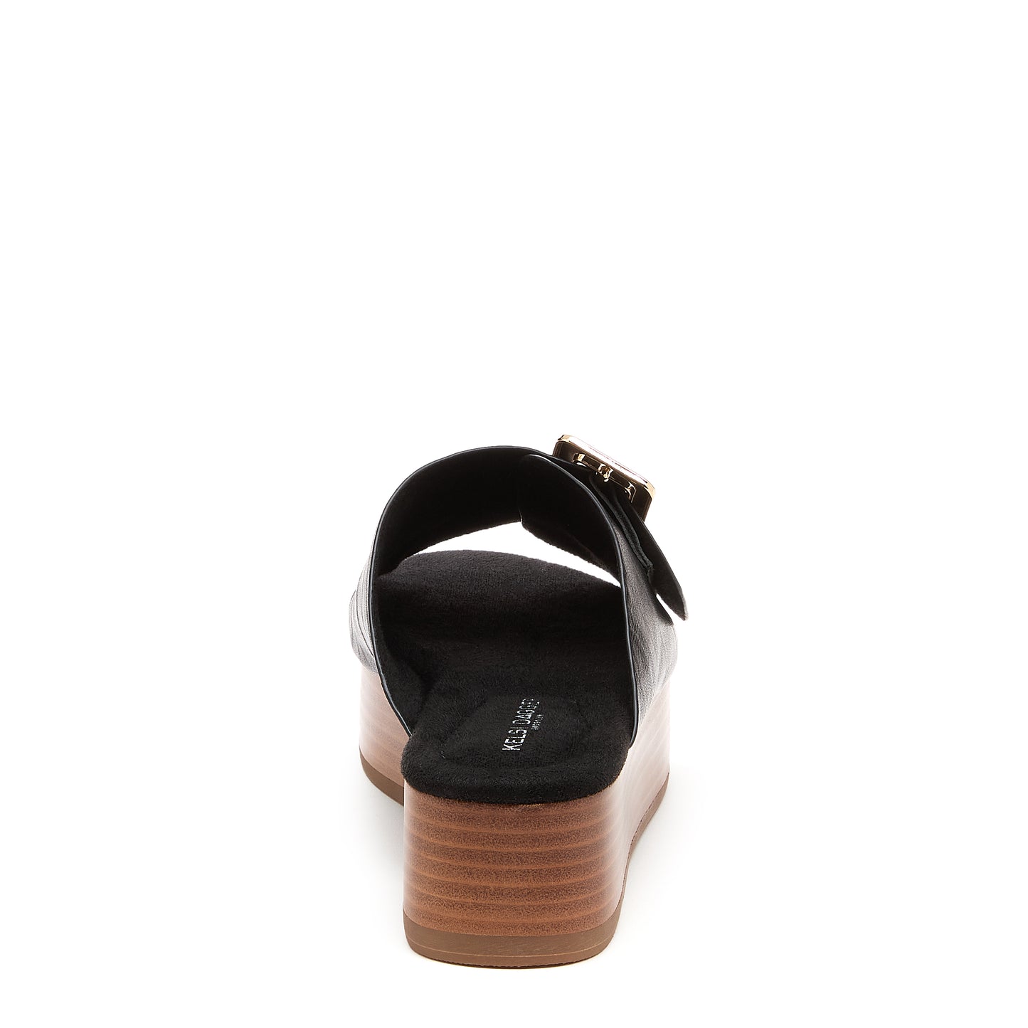 Dover Black Leather Platform Sandals