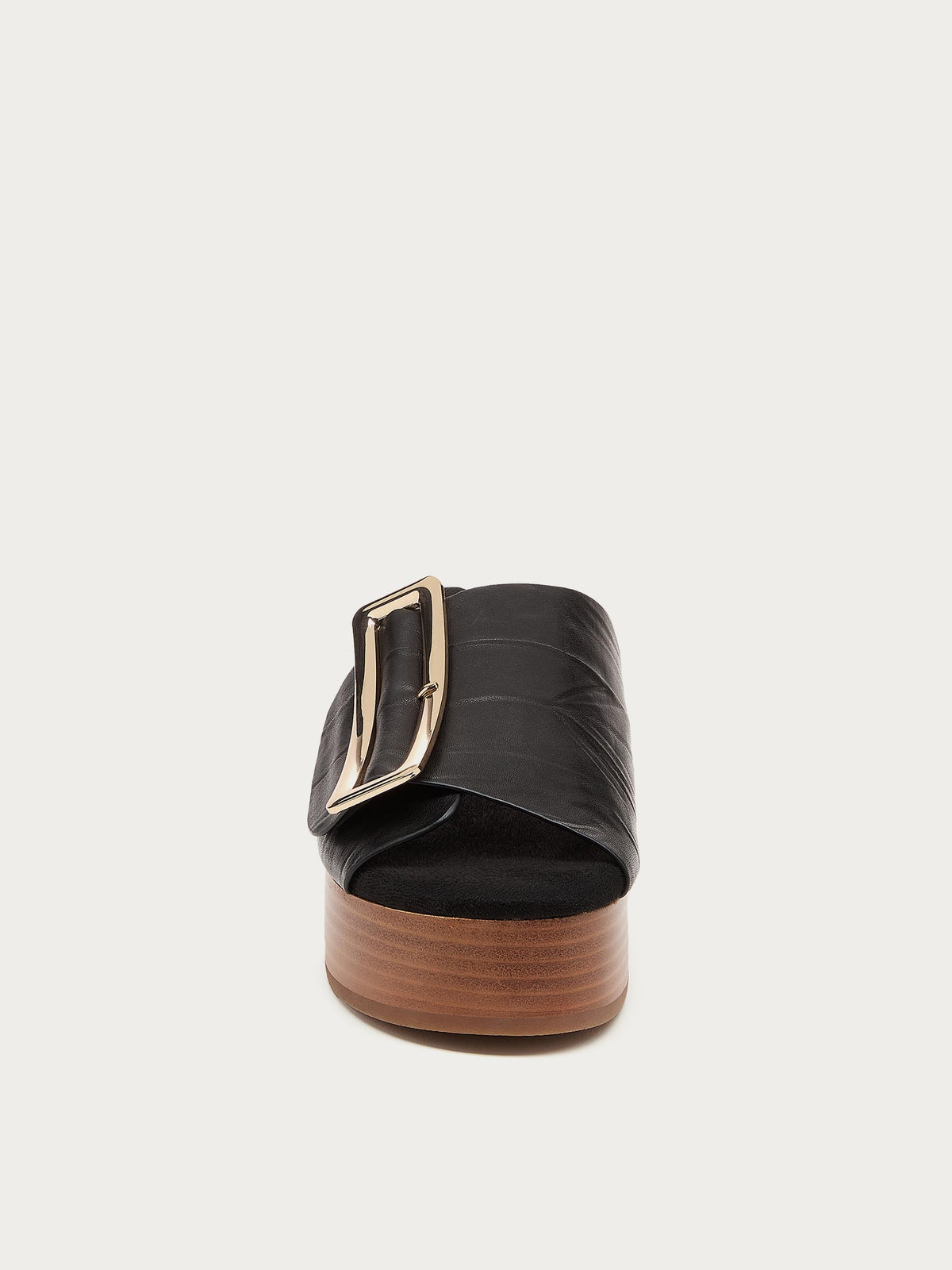 Dover Black Distressed Platform Sandals