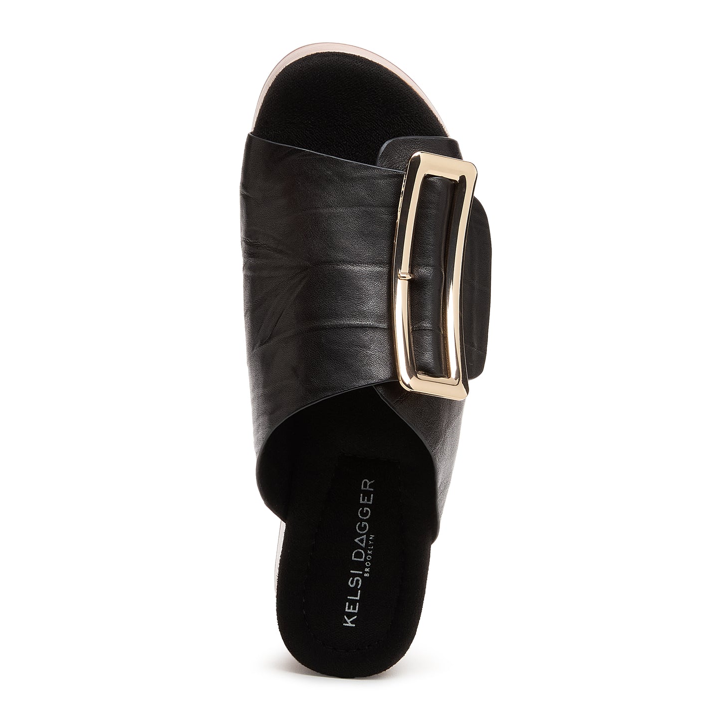 Dover Black Leather Platform Sandals