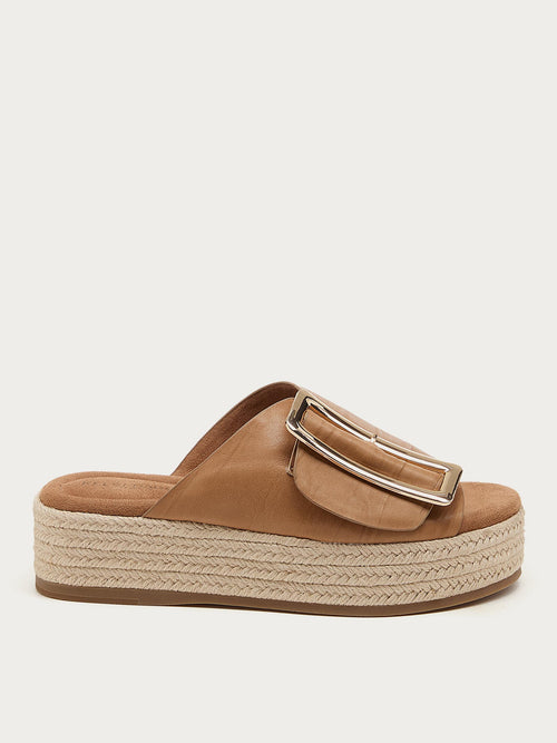 Dover Oatmeal Platform Sandals