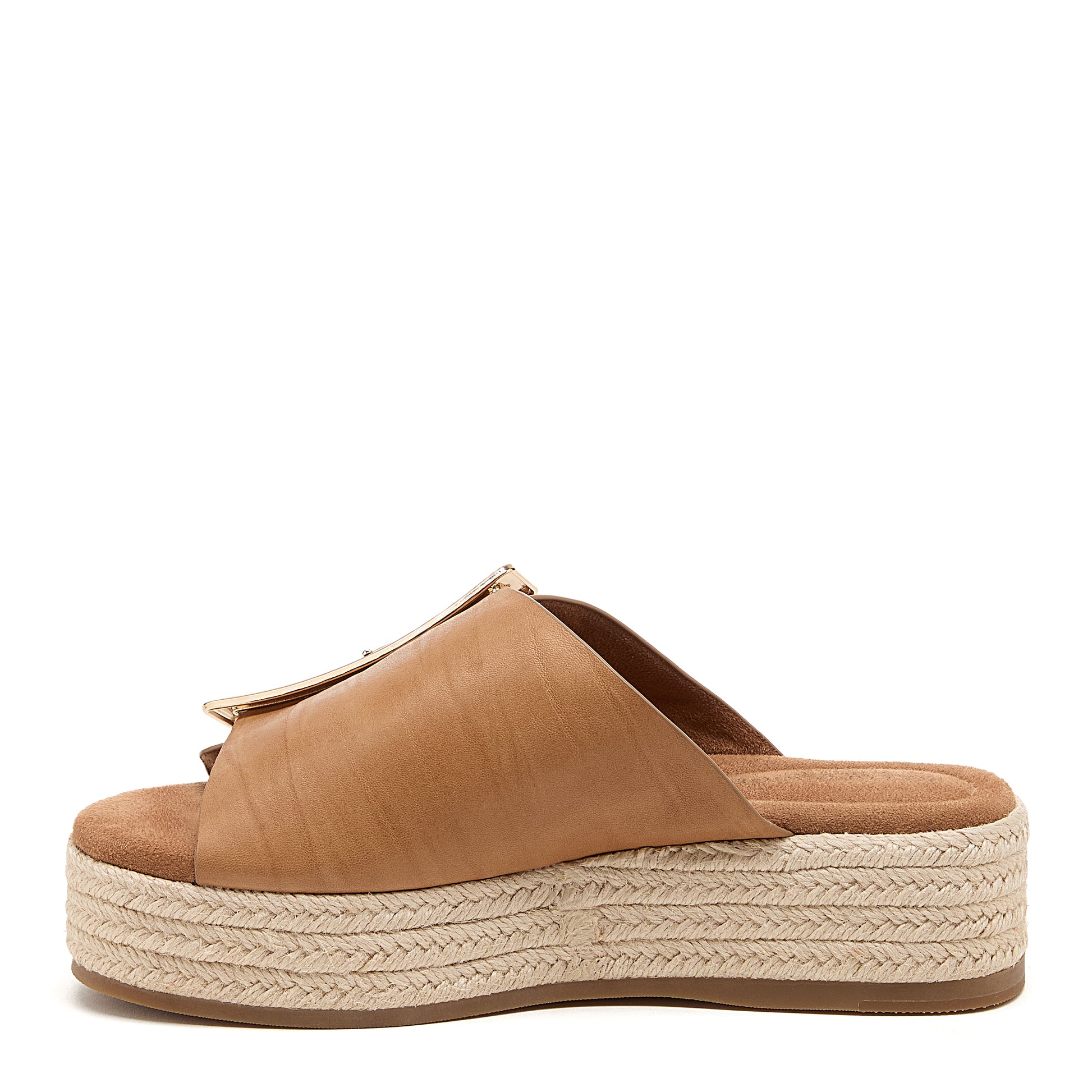 Dover Oatmeal Platform Sandals | Microsuede insole | comfortable women's leather platform sandals