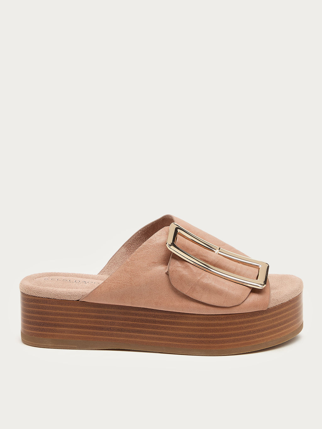 Dover Pink Leather Platform Sandals