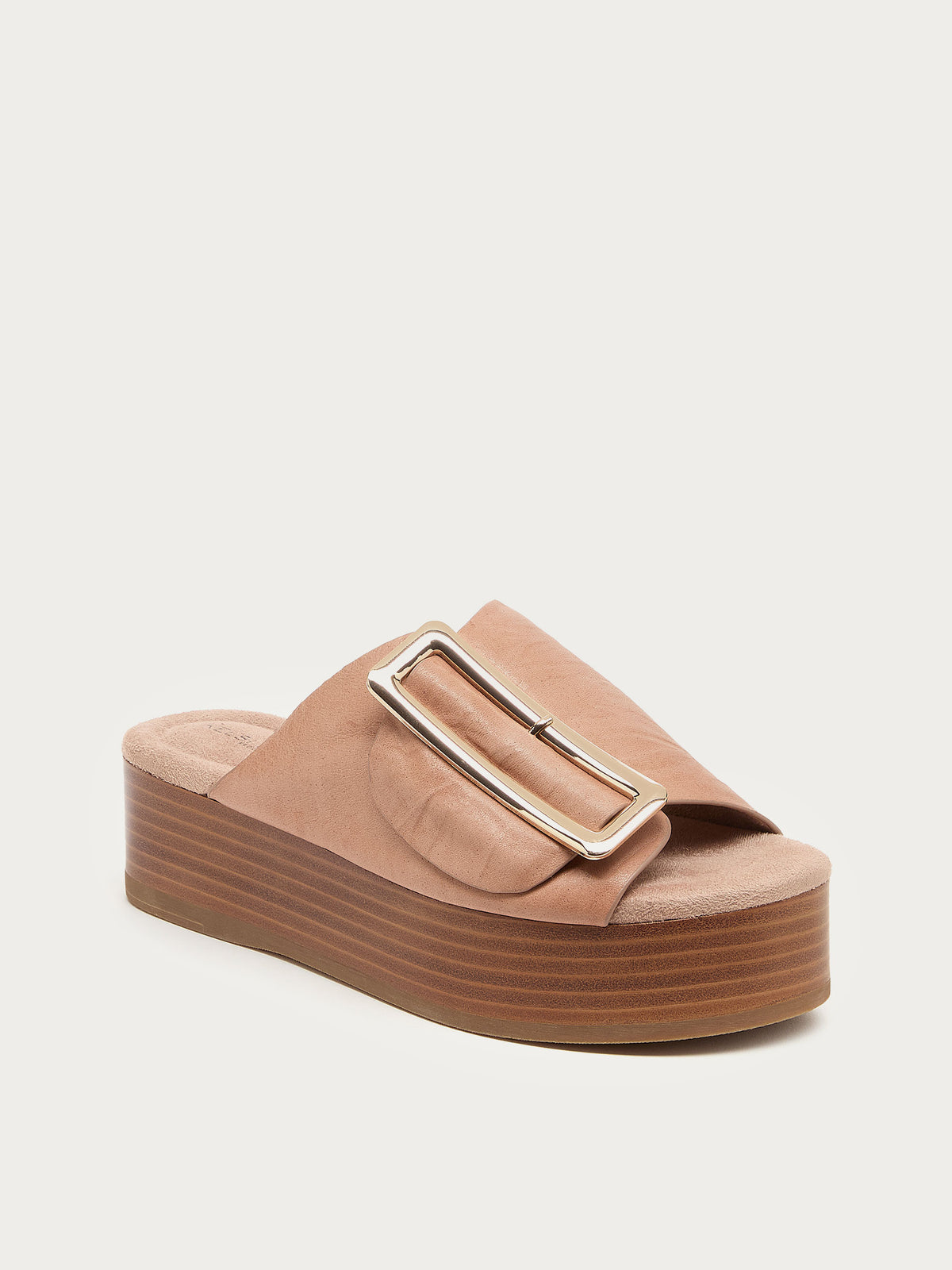 Dover Pink Leather Platform Sandals