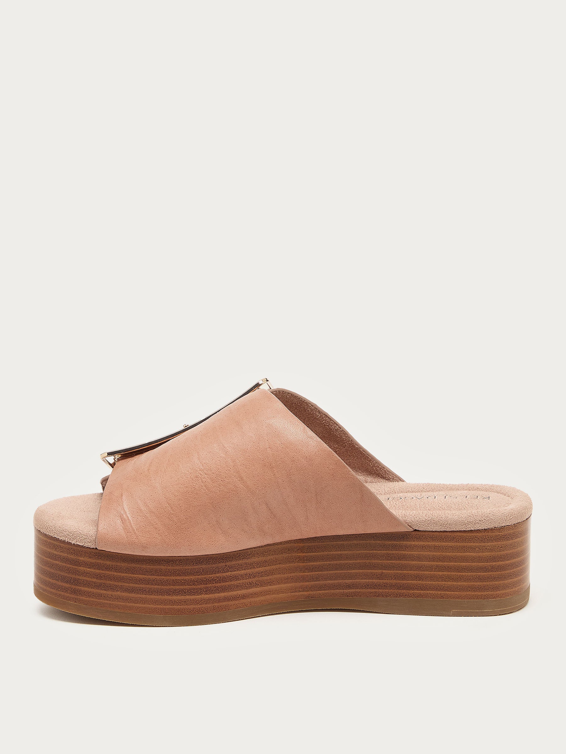 Dover Pink Leather Platform Sandals