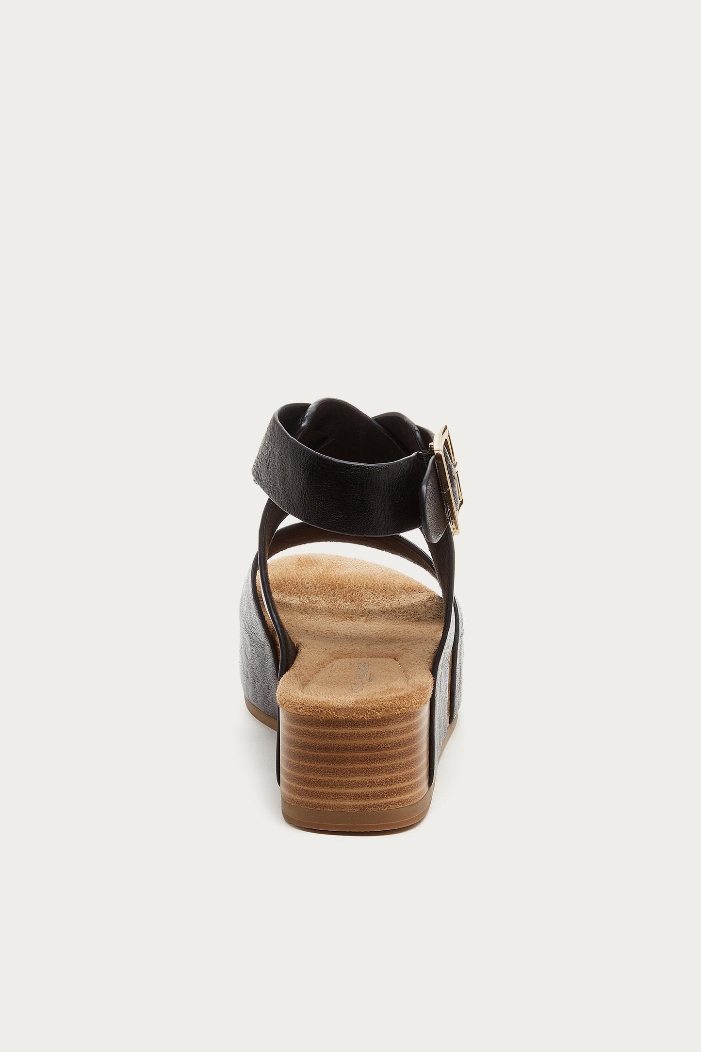 Dunes Black Ankle Platform Sandals