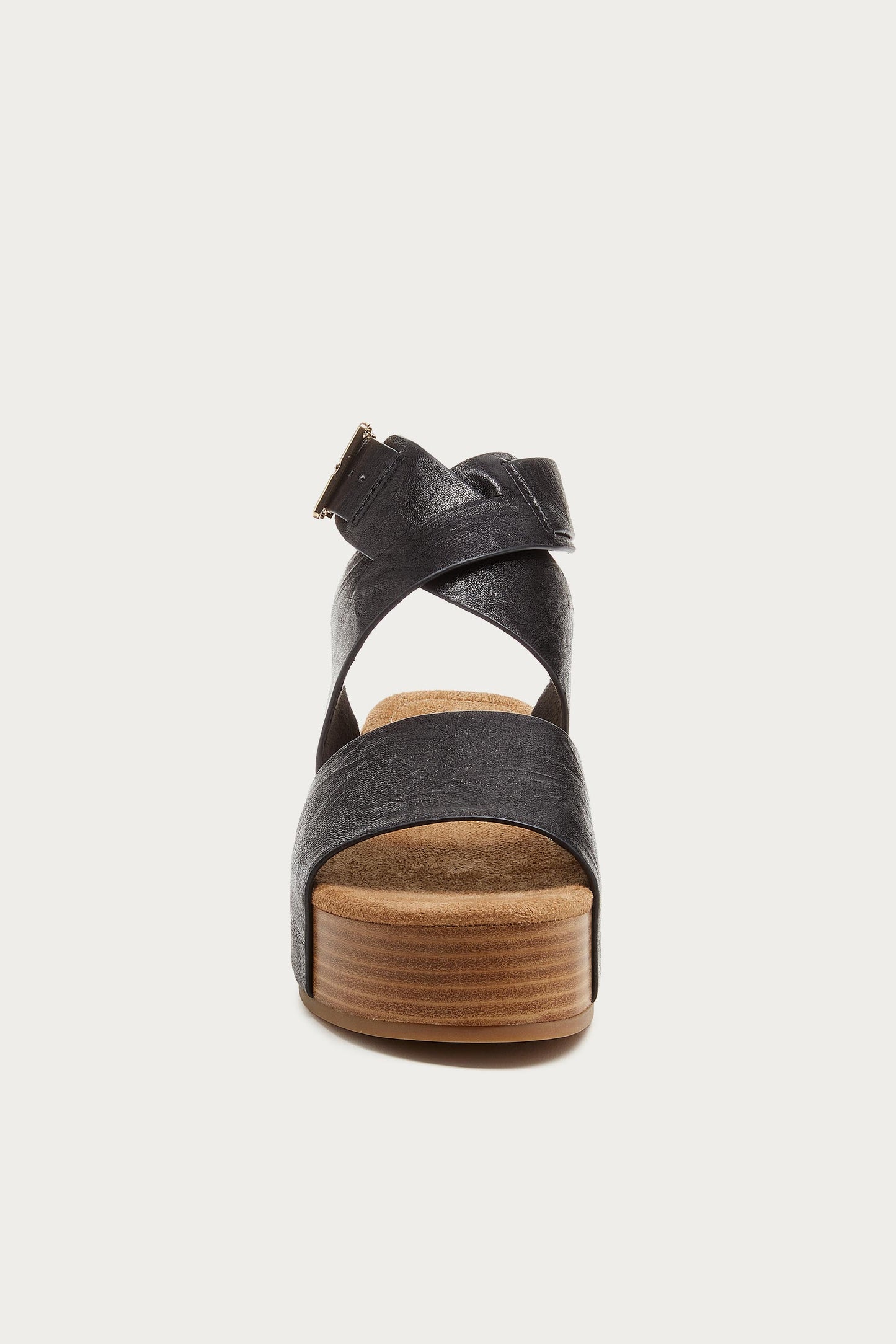 Dunes Black Ankle Platform Sandals