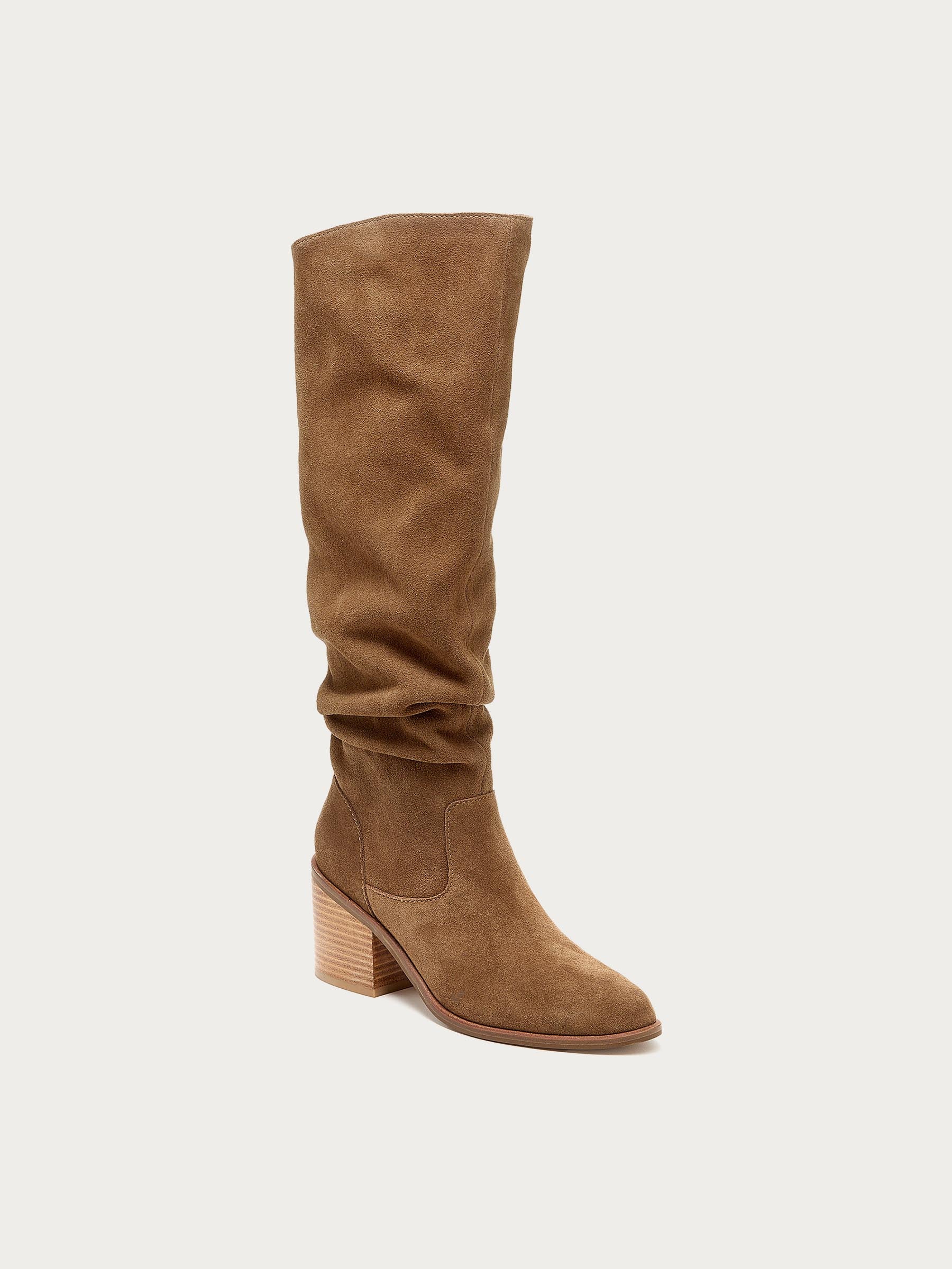 Easton Armadillo Suede Slouchy Boots