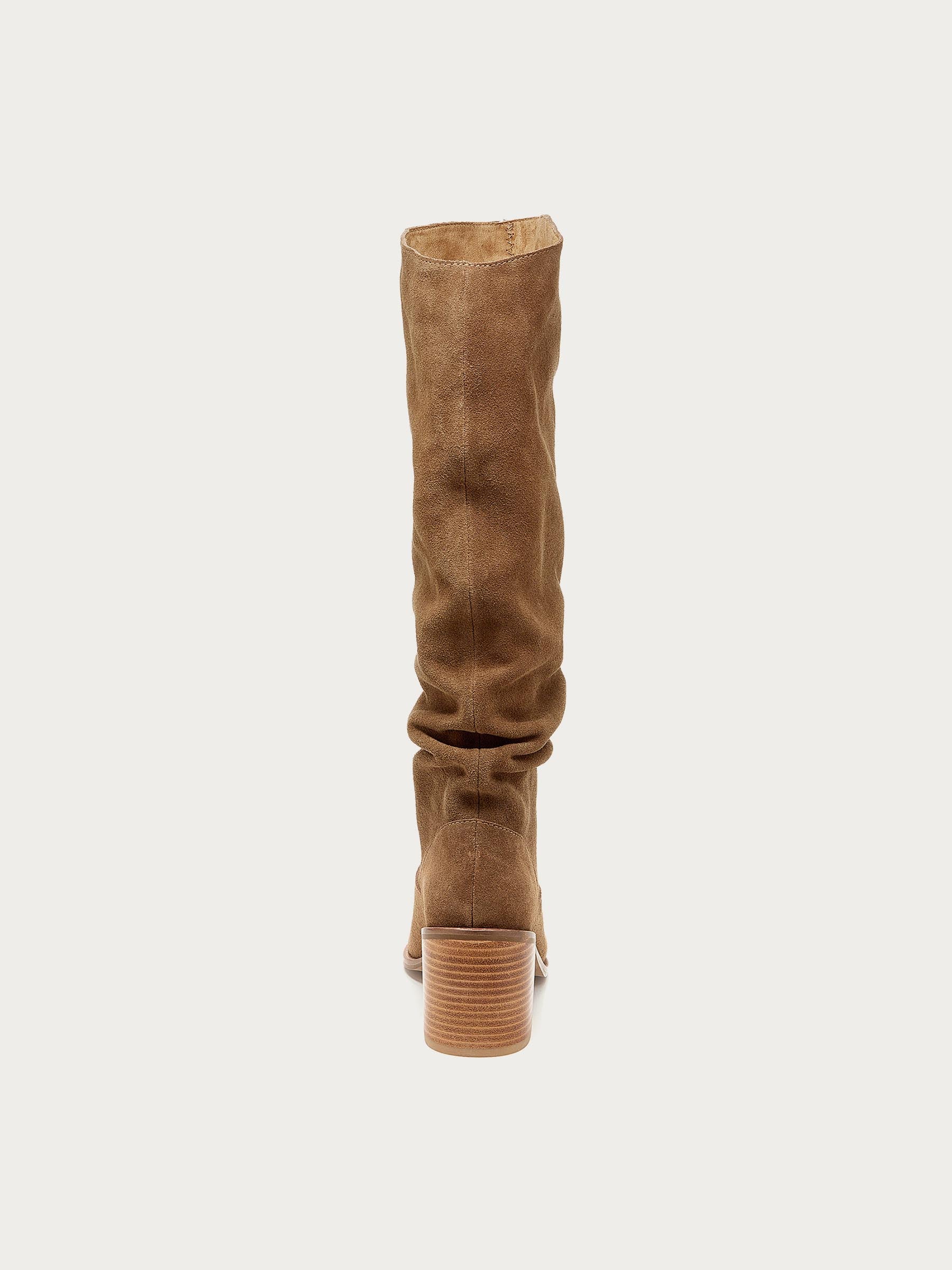 Easton Armadillo Suede Slouchy Boots