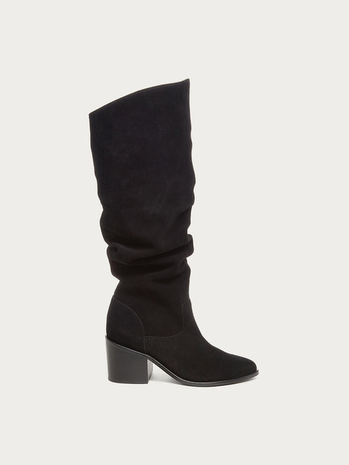 Easton Black Suede Slouchy Boots
