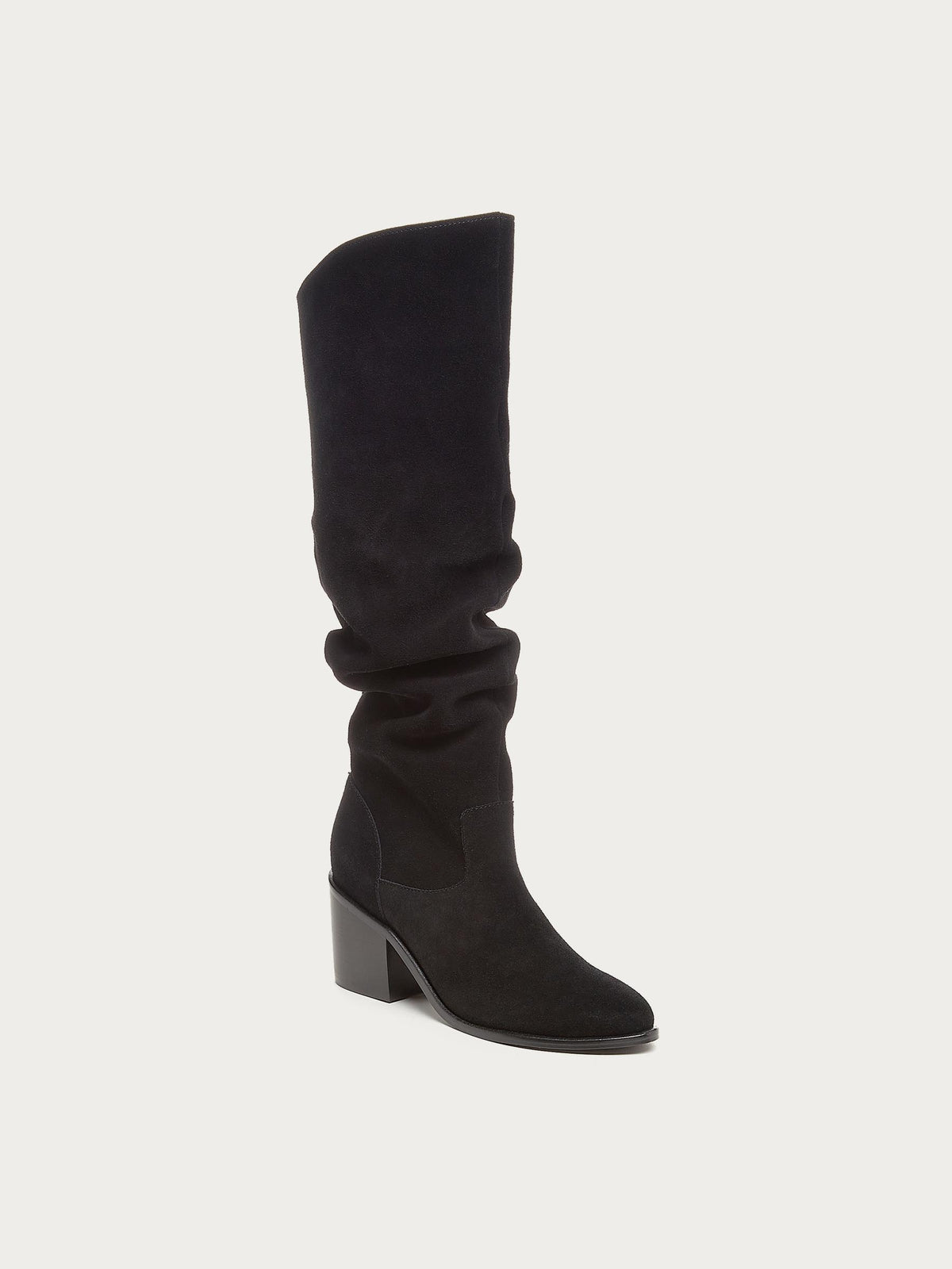 Easton Black Suede Slouchy Boots