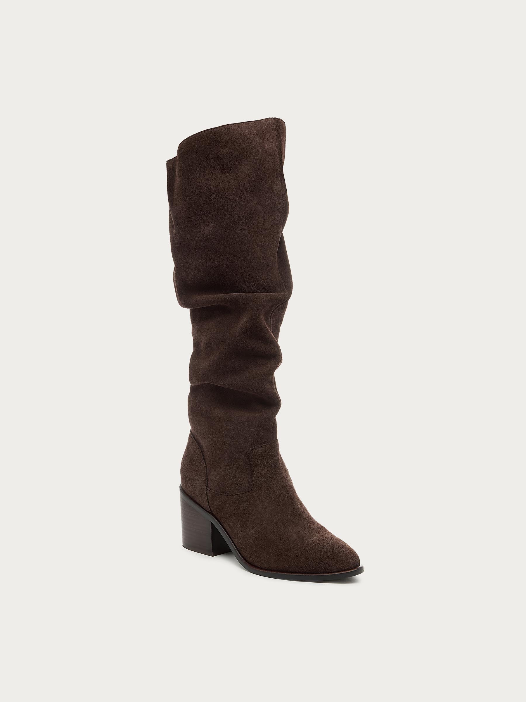 Easton Cacao Suede Slouchy Boots