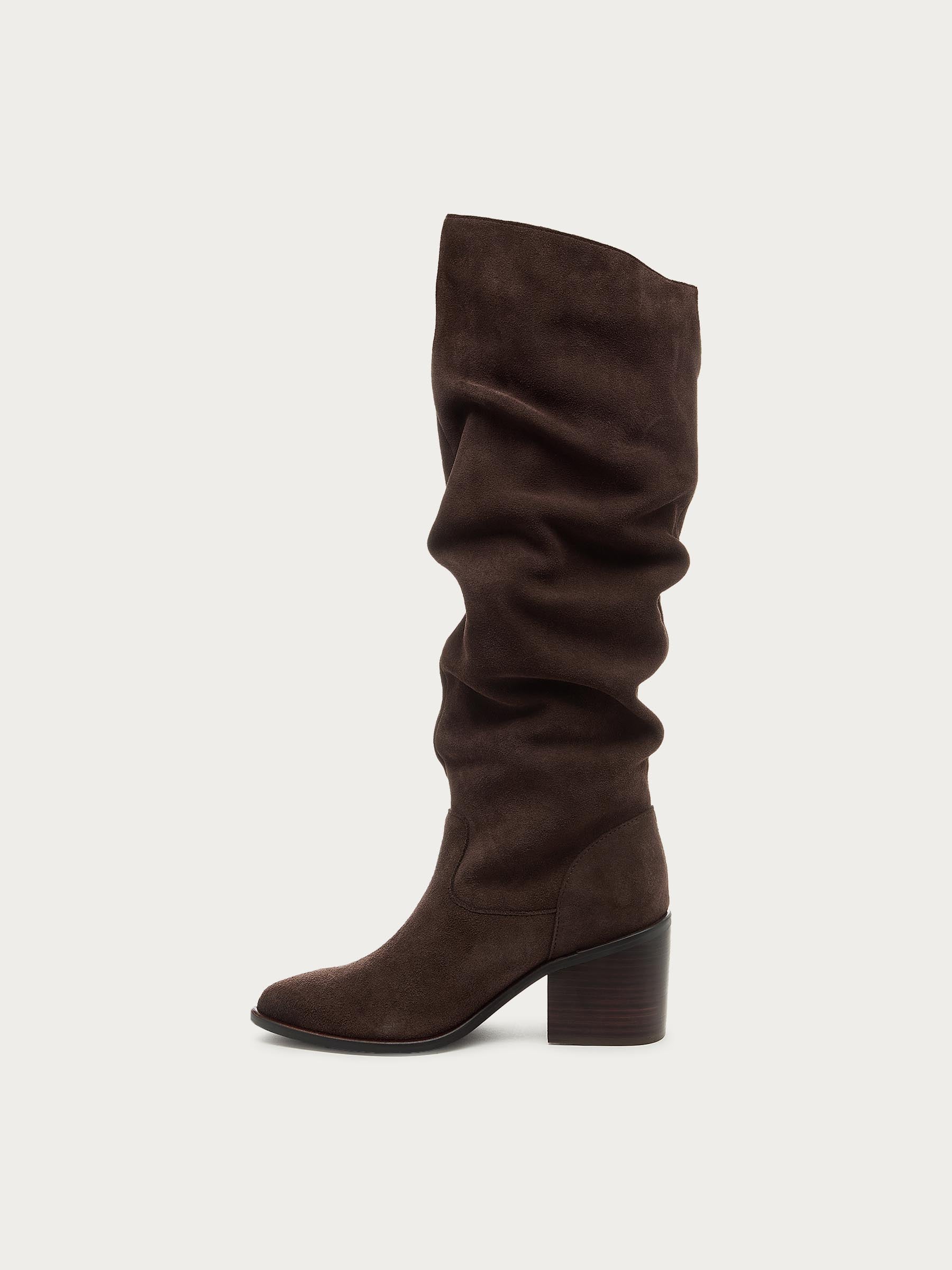 Easton Cacao Suede Slouchy Boots