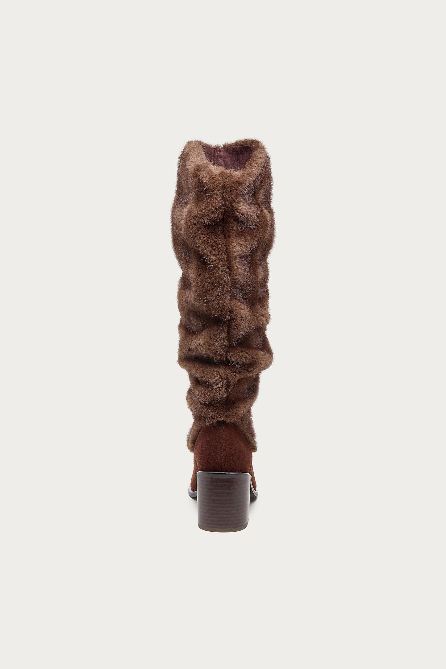 Easton Warm Brown Faux Fur Slouchy Boots