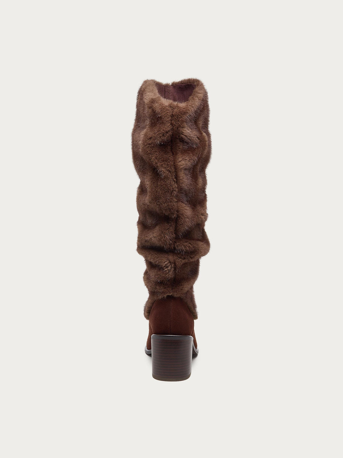 Easton Warm Brown Faux Fur Slouchy Boots