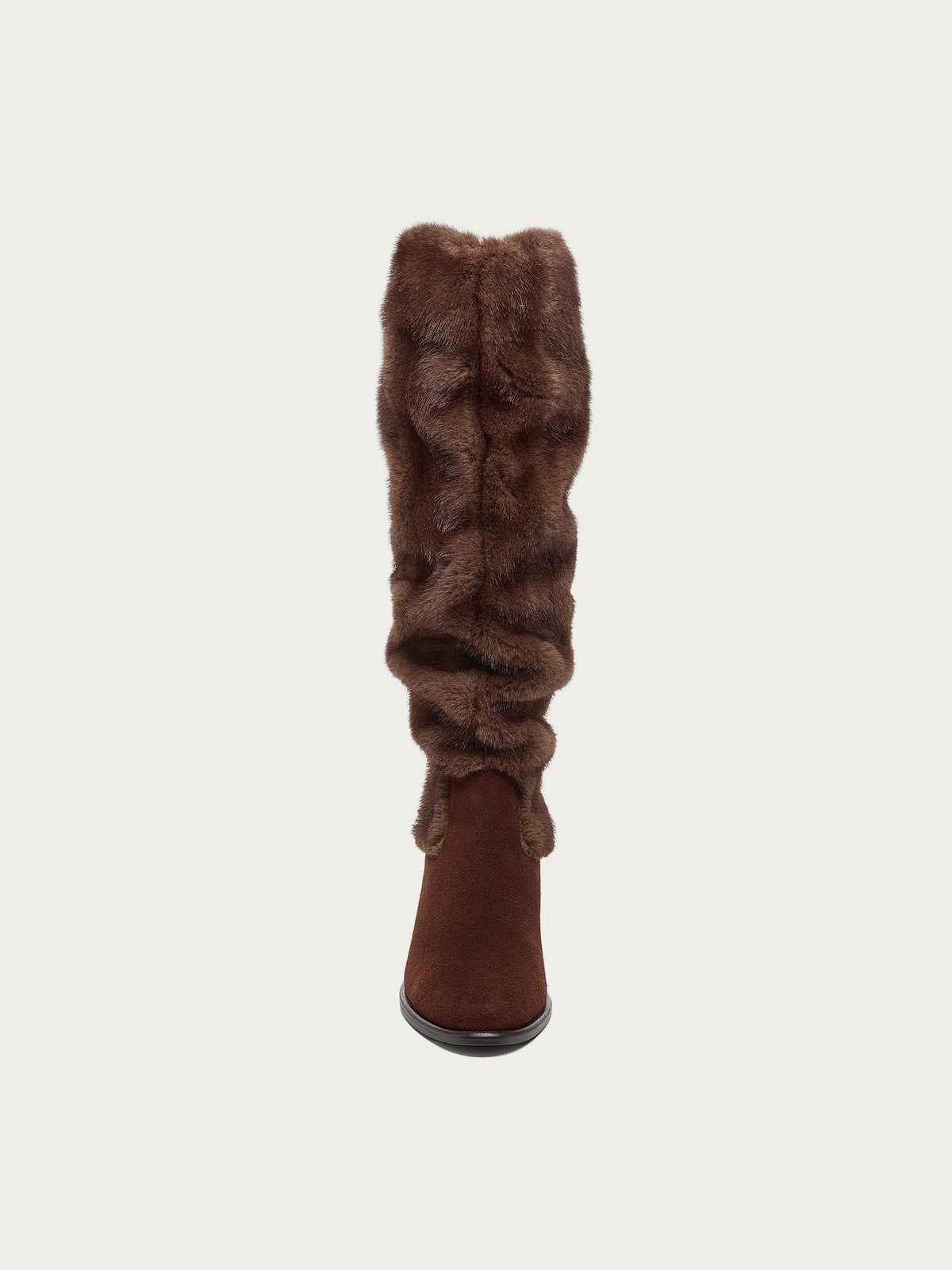 Easton Warm Brown Faux Fur Slouchy Boots