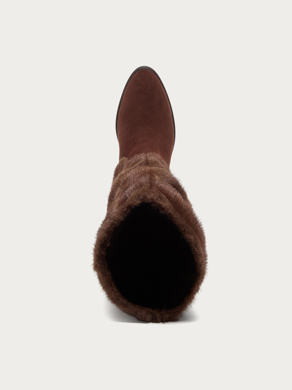 Easton Warm Brown Faux Fur Slouchy Boots