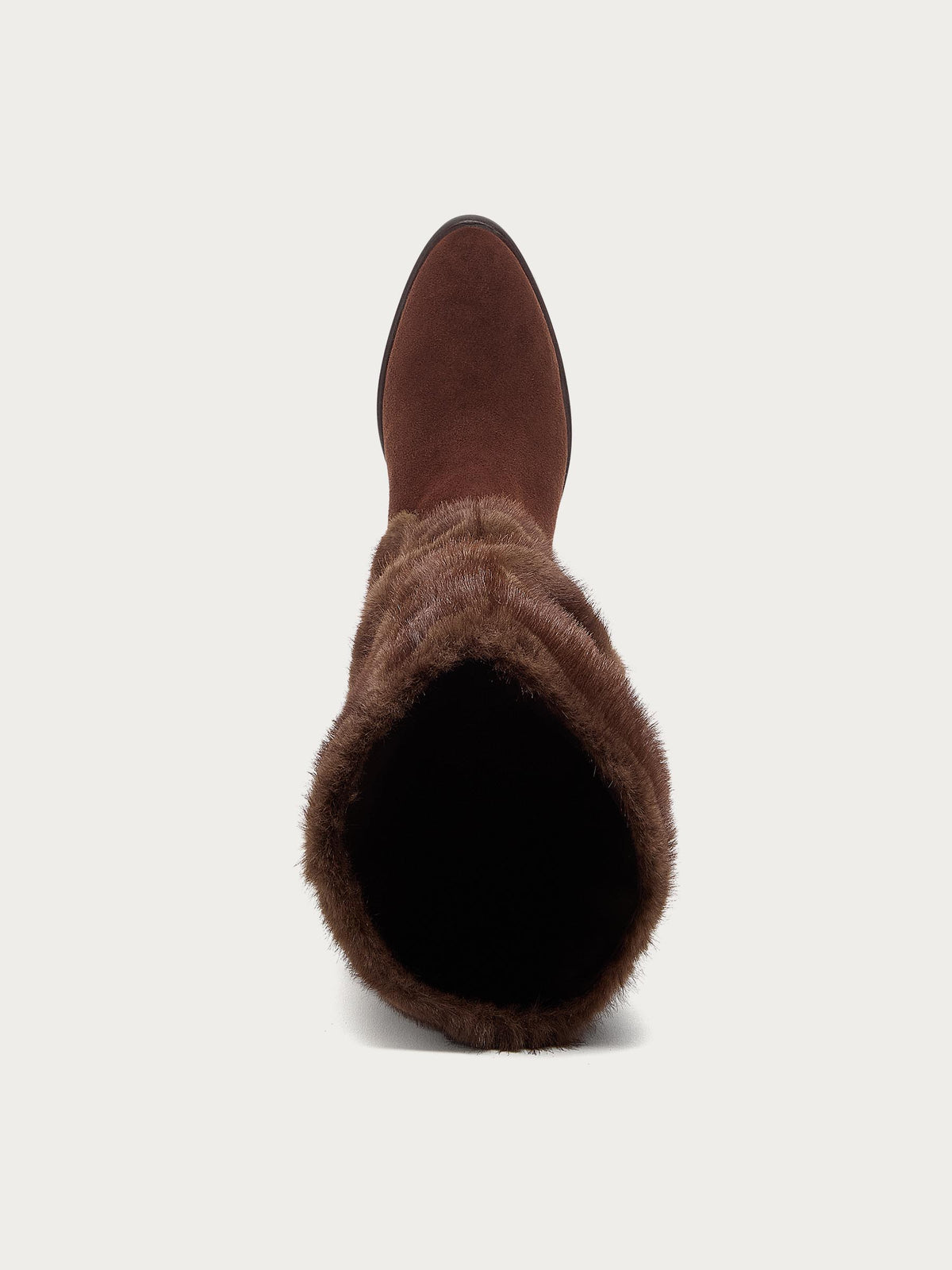 Easton Warm Brown Faux Fur Slouchy Boots