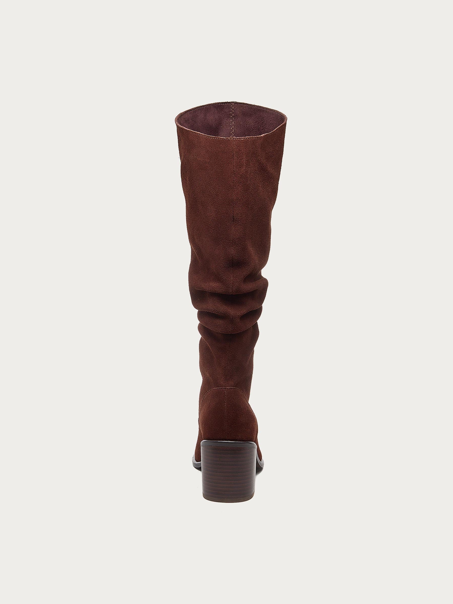 Easton Warm Brown Suede Slouchy Boots
