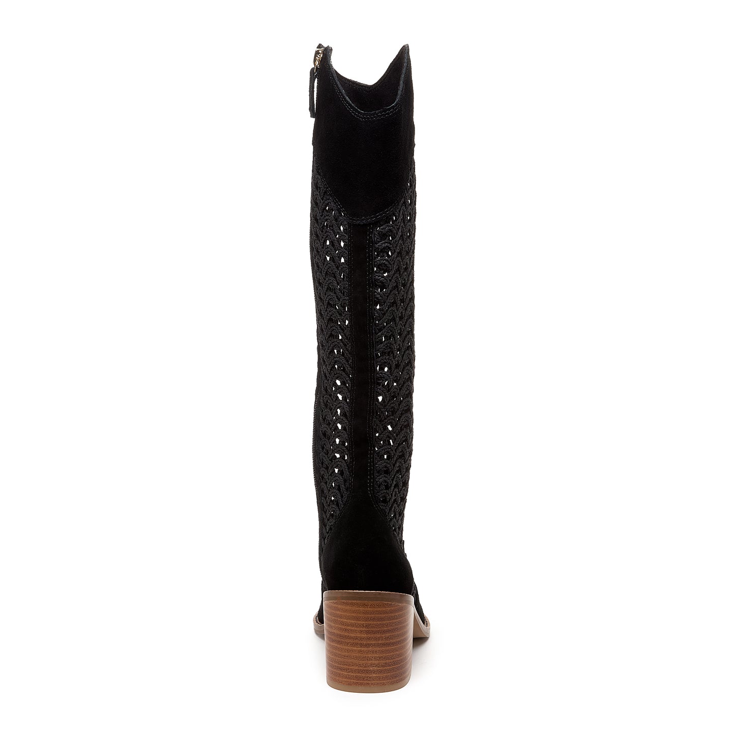 Kelsi Dagger Women's Echo Black Crochet Tall Boots